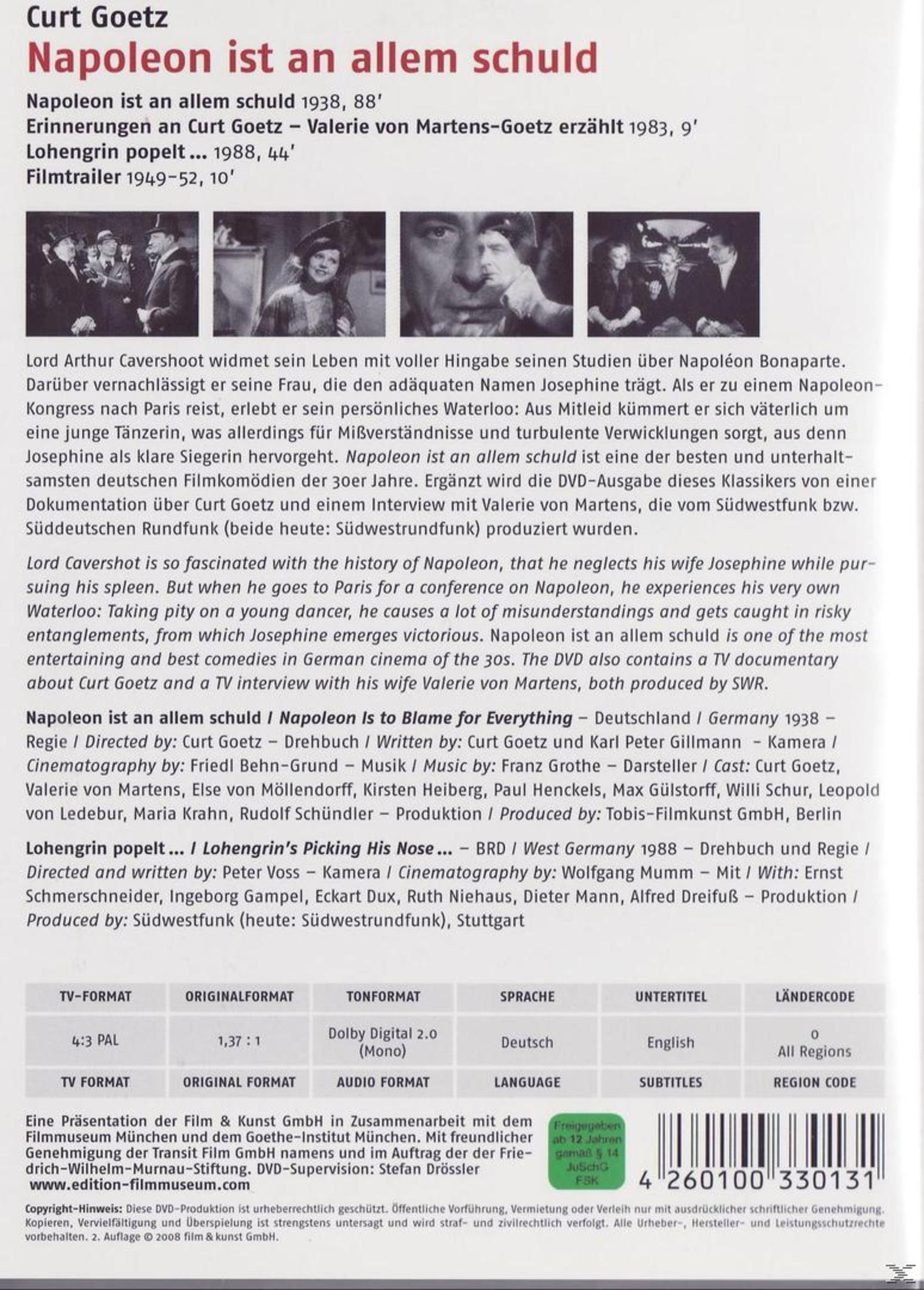 DVD-Cover mit Filminfos, Schwarzweiß-Bildern und technischer Beschreibung.