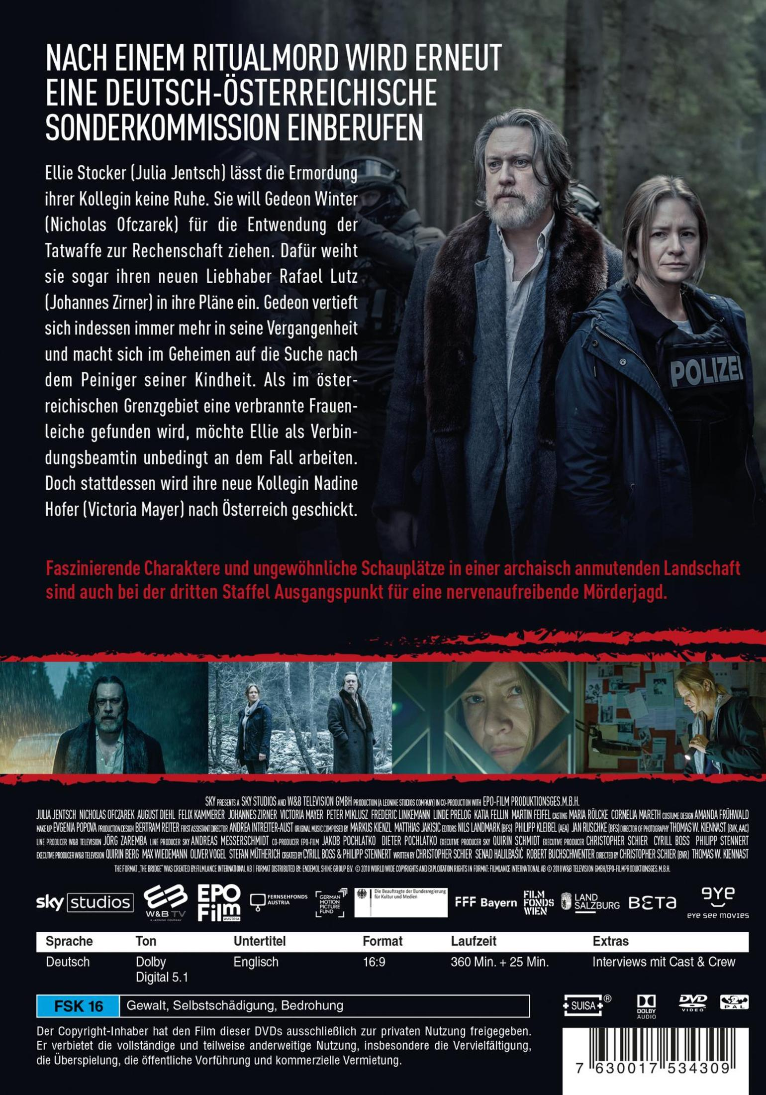 DVD-Cover mit zwei Ermittlern vor Waldhintergrund und Text.
