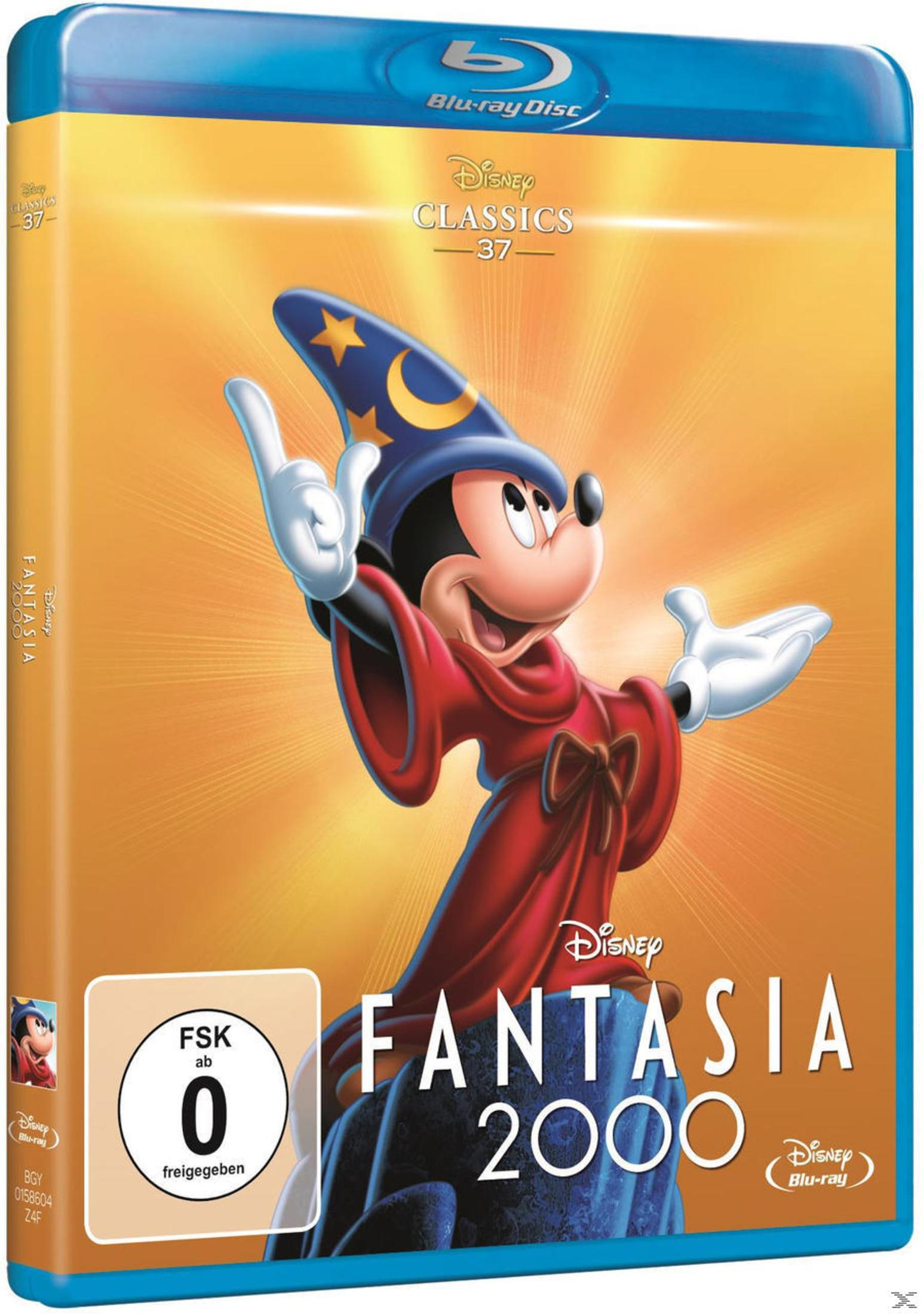 Blu-ray-Hülle von Disney Classics 37 Fantasia 2000 mit Micky Maus als Zauberer.