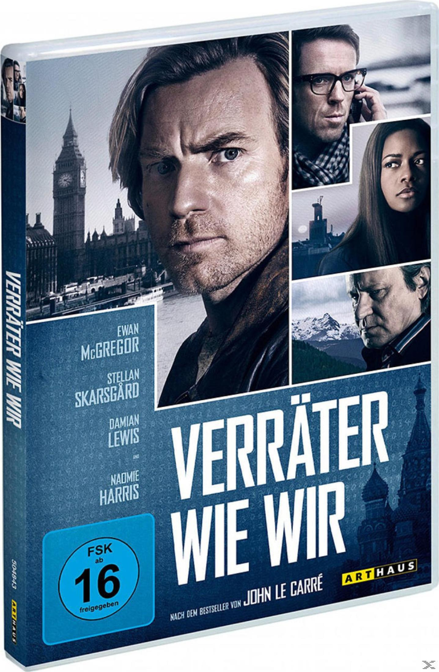 Blu-ray-Cover des Films "Verräter wie wir" mit Ewan McGregor und anderen Hauptdarstellern sowie dem Big Ben.