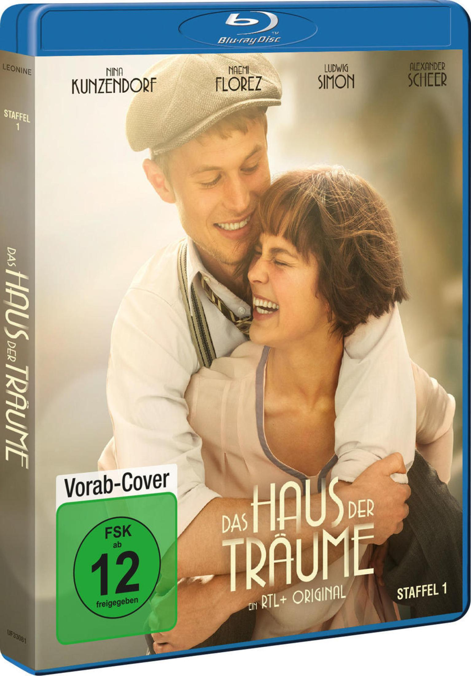 Blu-ray-Hülle von Das Haus der Träume Staffel 1 mit einem lachenden Paar.