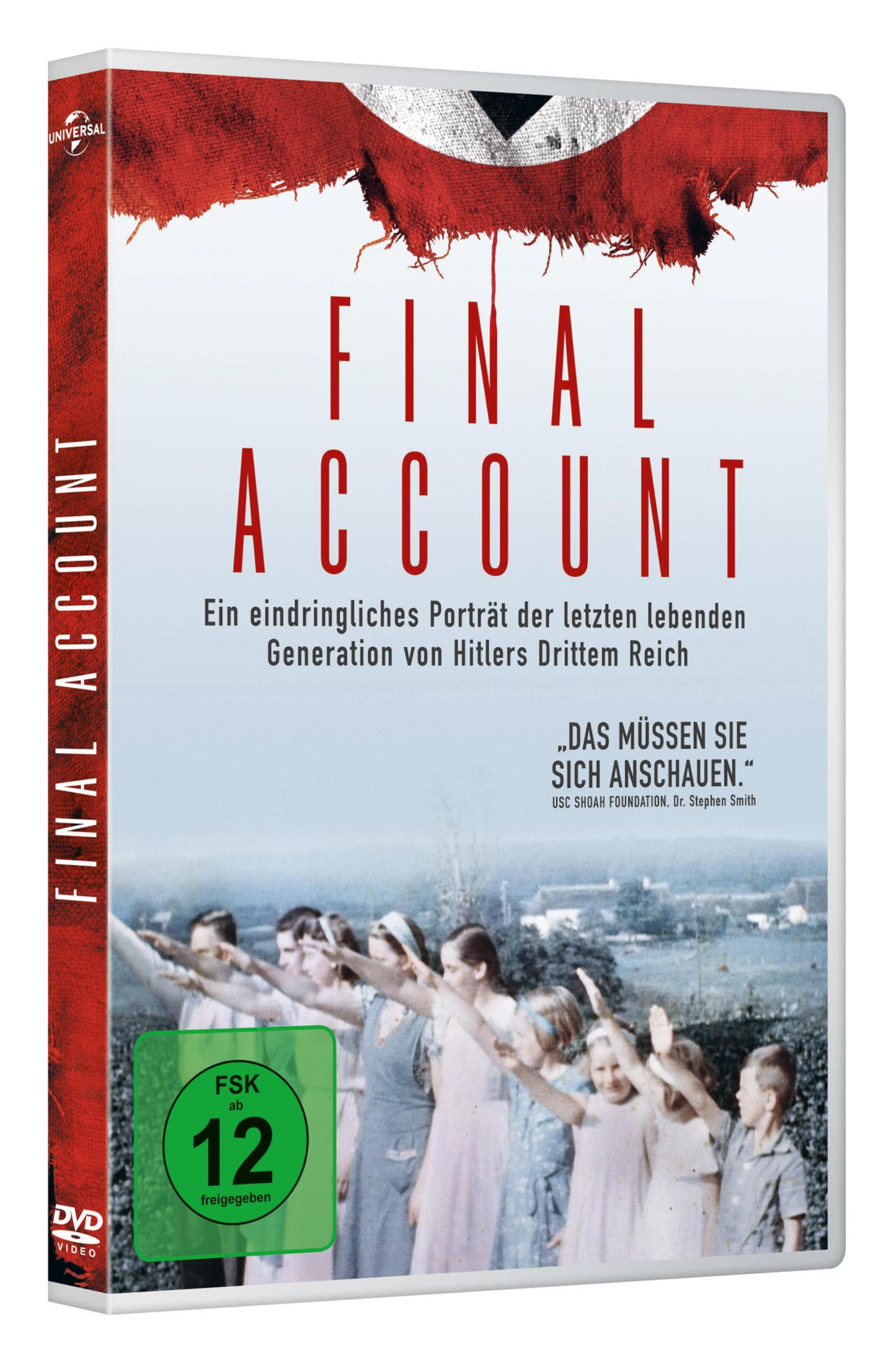 DVD-Cover von Final Account mit Nazisymbol und Menschen, die den Hitlergruß zeigen.