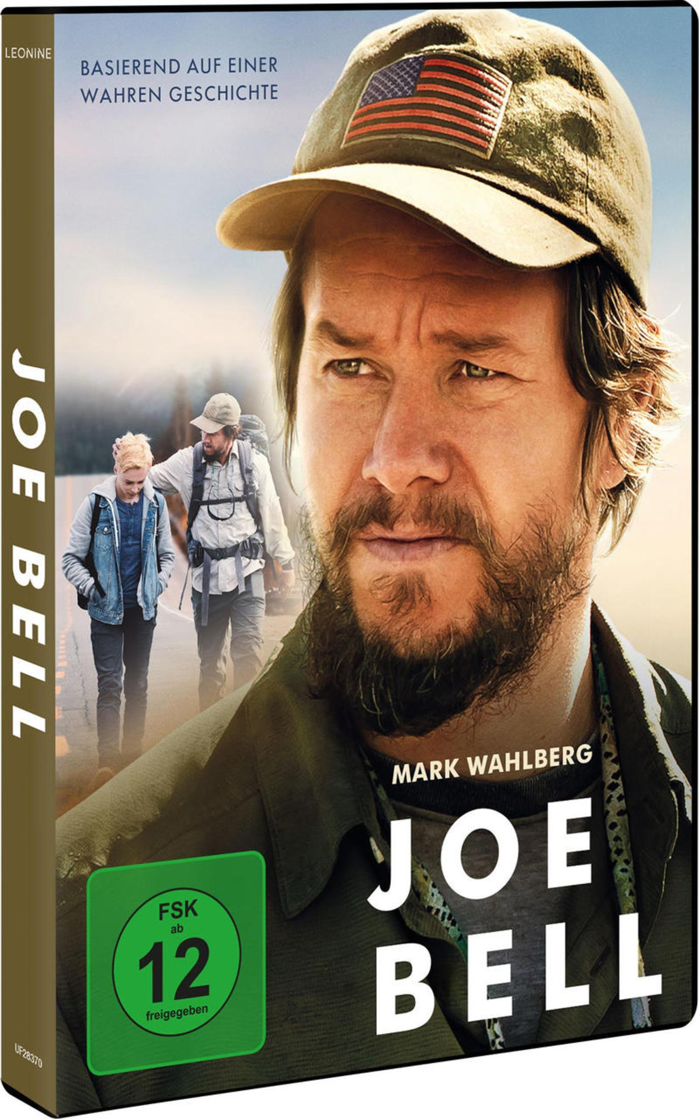 DVD-Cover mit Mark Wahlberg als Joe Bell und zwei Wanderern im Hintergrund.