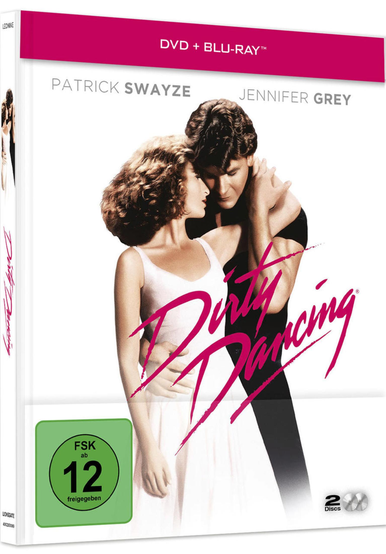 DVD-Cover von Dirty Dancing mit Patrick Swayze und Jennifer Grey beim Tanzen.