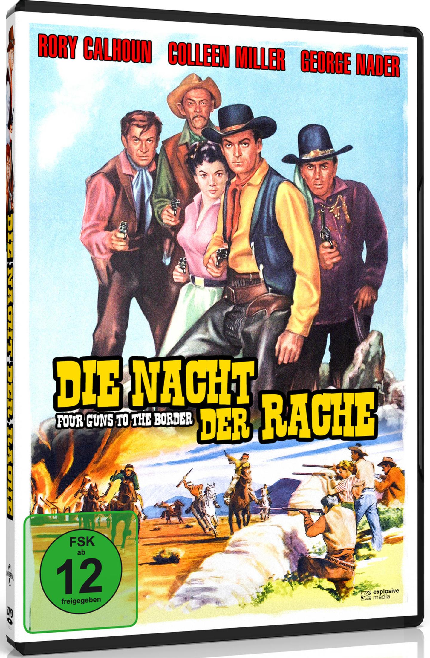 Western-DVD-Cover zeigt Cowboys und eine Frau mit Waffen vor einer Kampfszene.