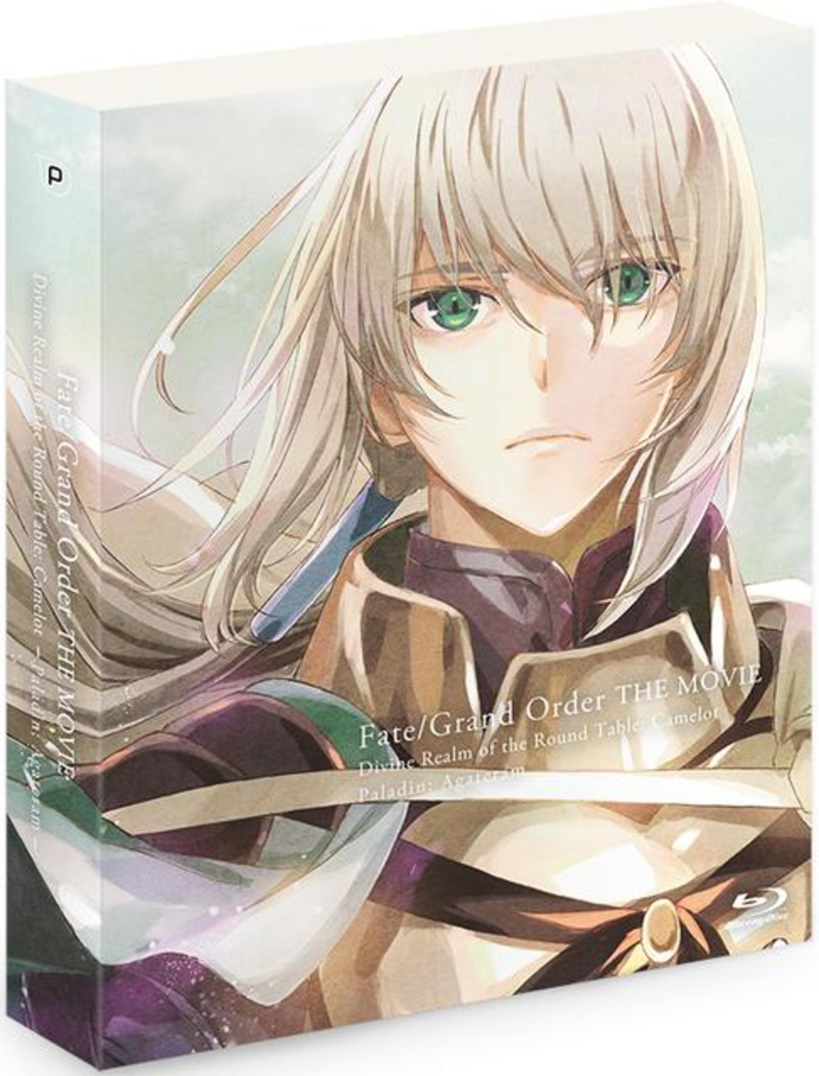 Anime-Blu-ray-Cover mit einem blonden Krieger mit grünen Augen in Rüstung.