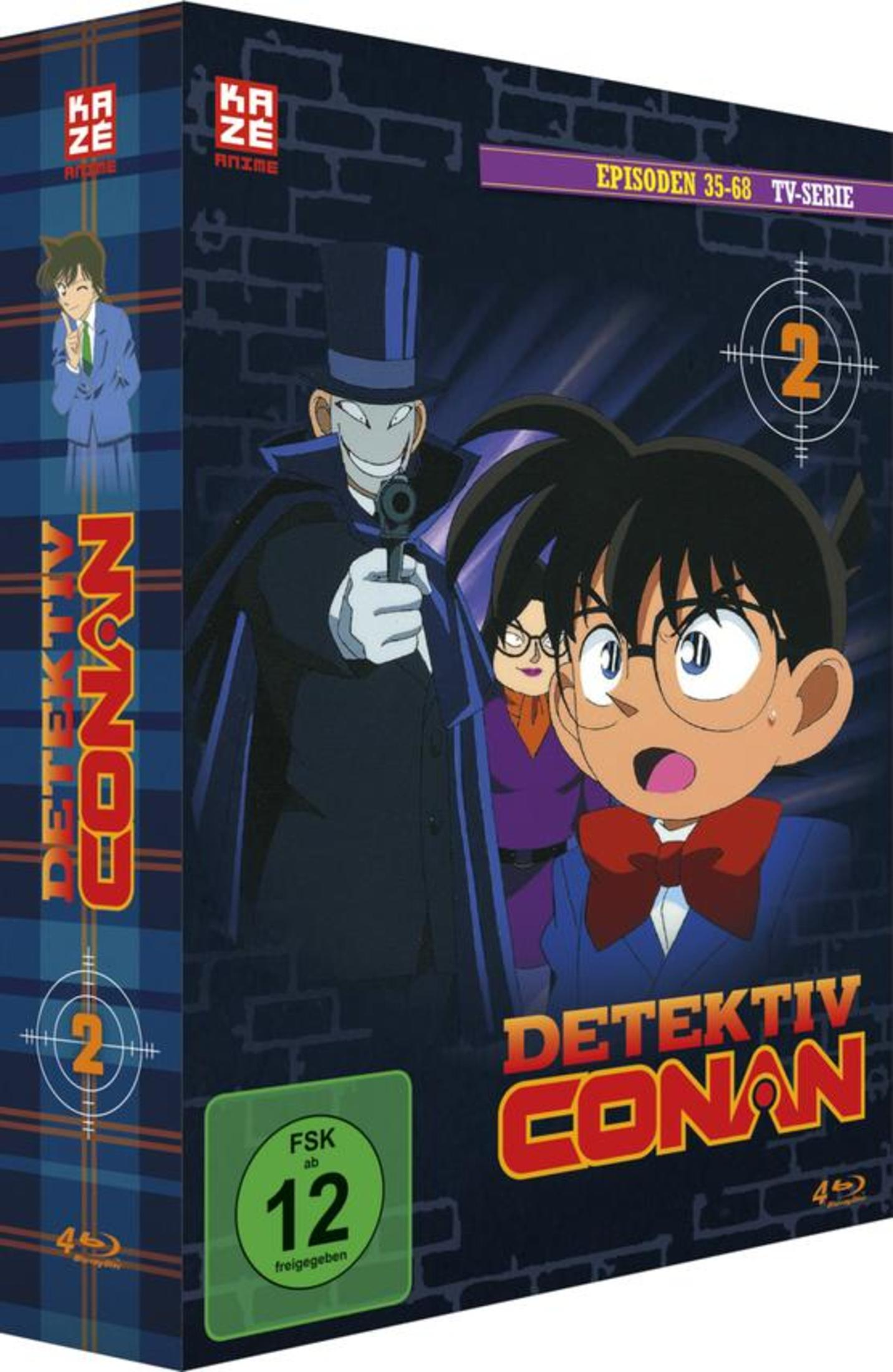 DVD-Cover von Detektiv Conan mit Conan Edogawa, Kid dem Dieb und der Aufschrift Episoden 35-68.