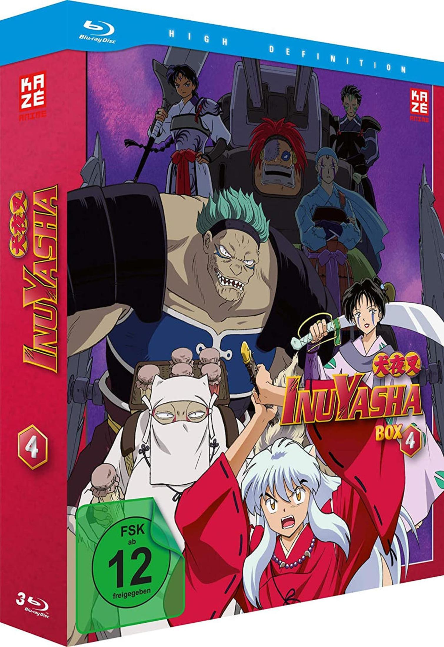 Anime Blu-ray Box Cover mit Inuyasha und anderen Charakteren in Action.