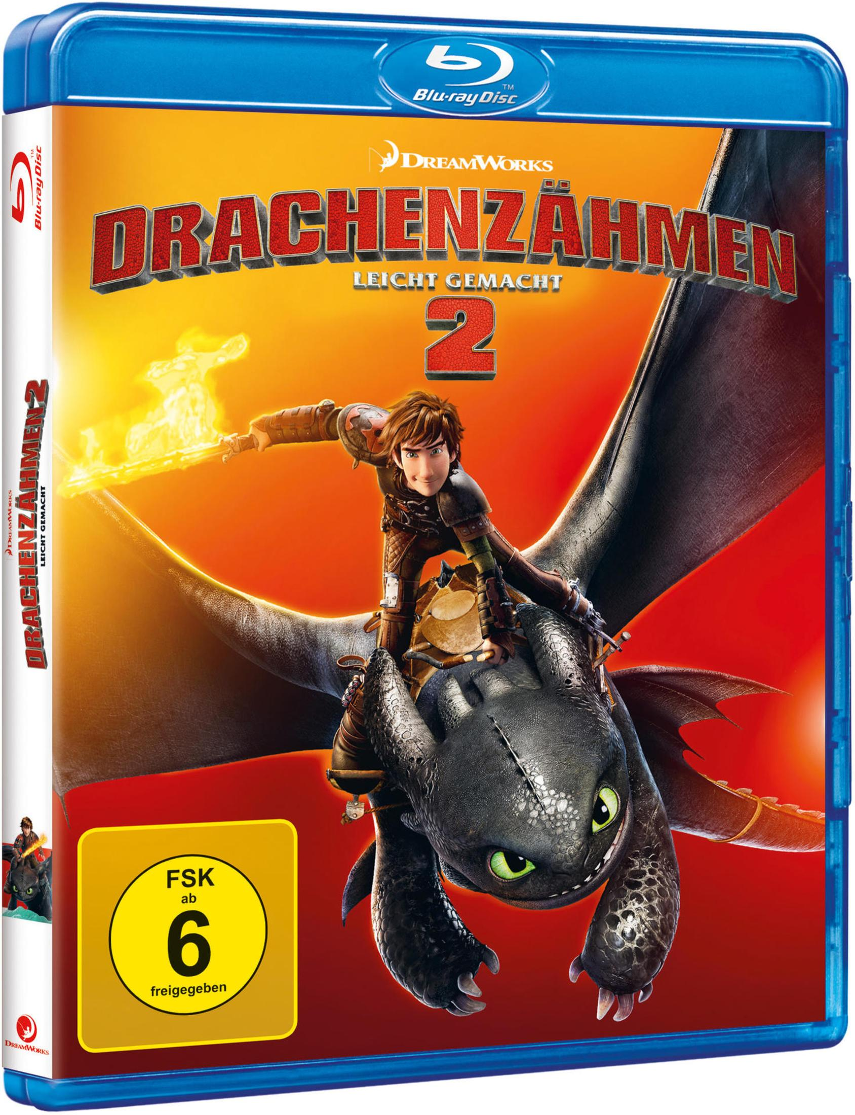 Blu-ray-Hülle von Drachenzähmen leicht gemacht 2 mit Hiku auf Toothless.