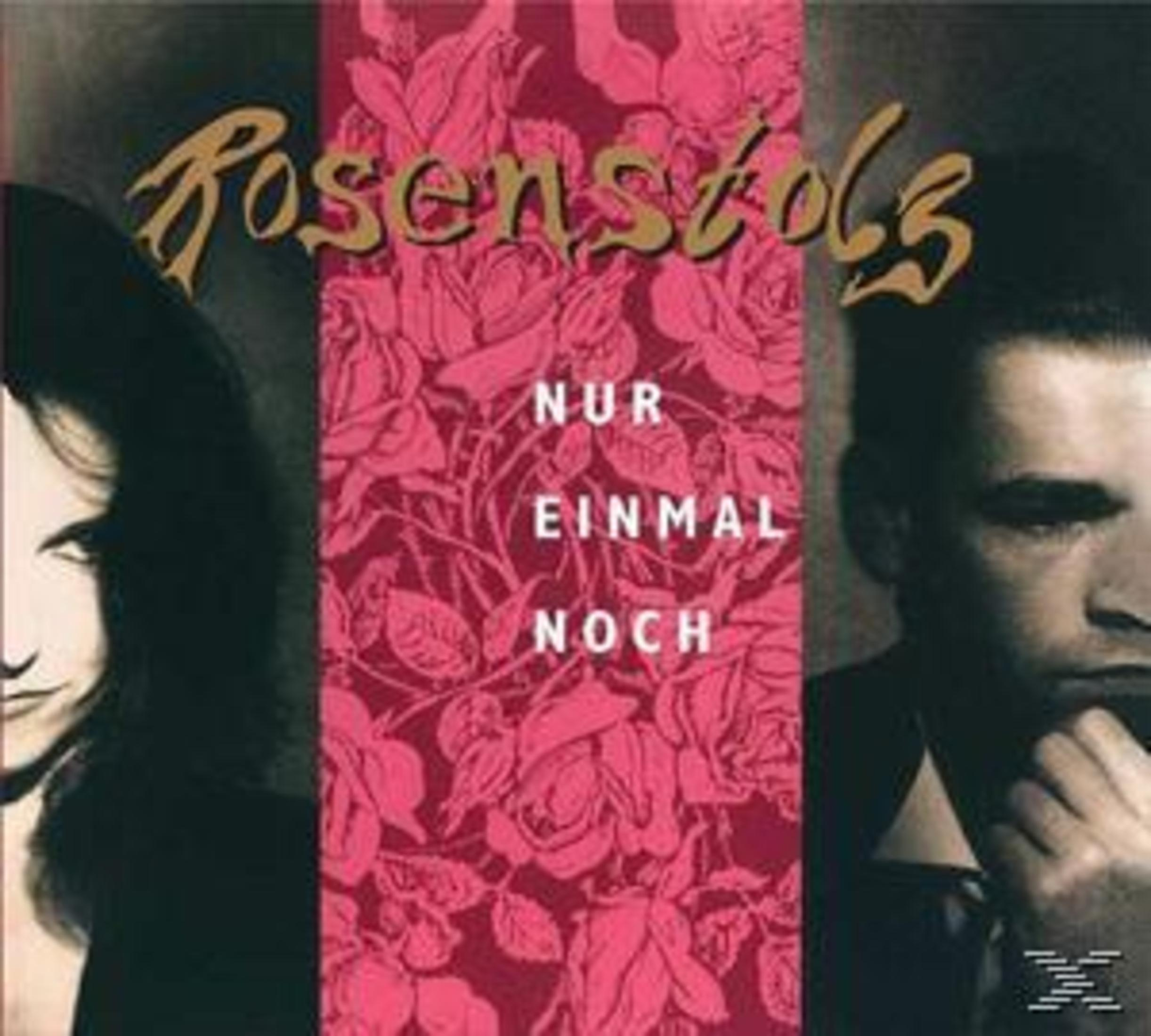 Albumcover von Rosenstolz: Nur einmal noch mit Porträts und rotem Rosenmuster in der Mitte.