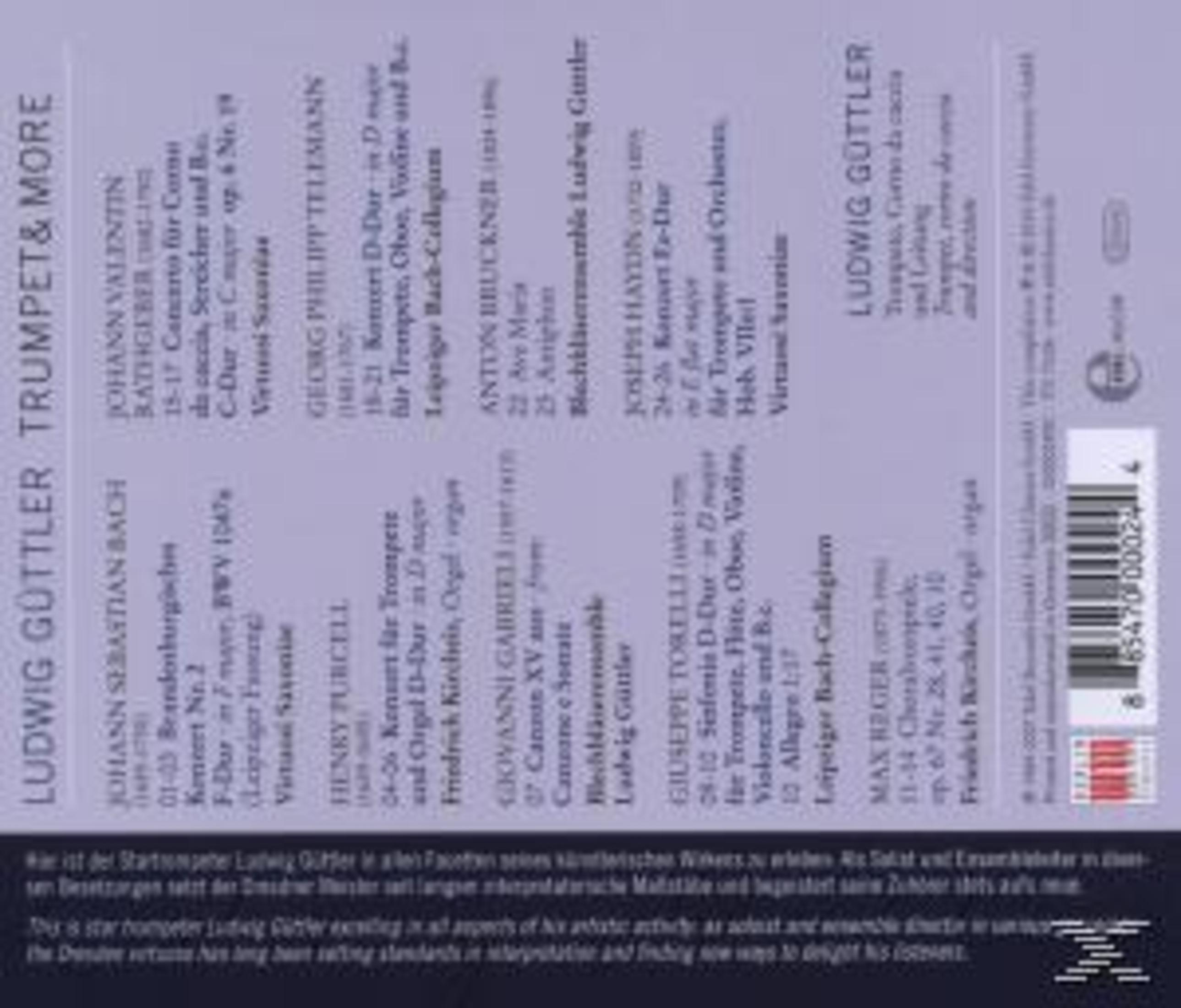 Rückseite einer Musik-CD mit Tracklist und Text über Ludwig Güttler.