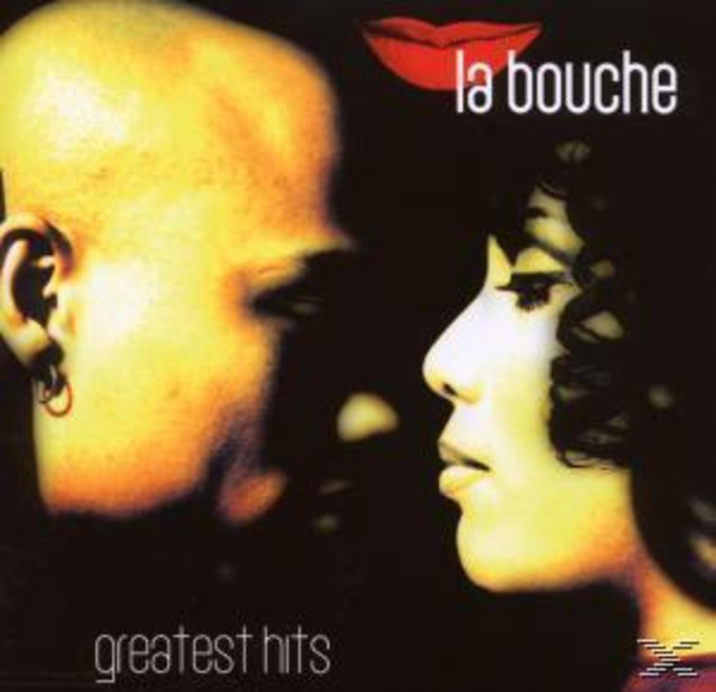Albumcover von La Bouche Greatest Hits mit Nahaufnahmen von einem kahlköpfigen Mann und einer Frau.