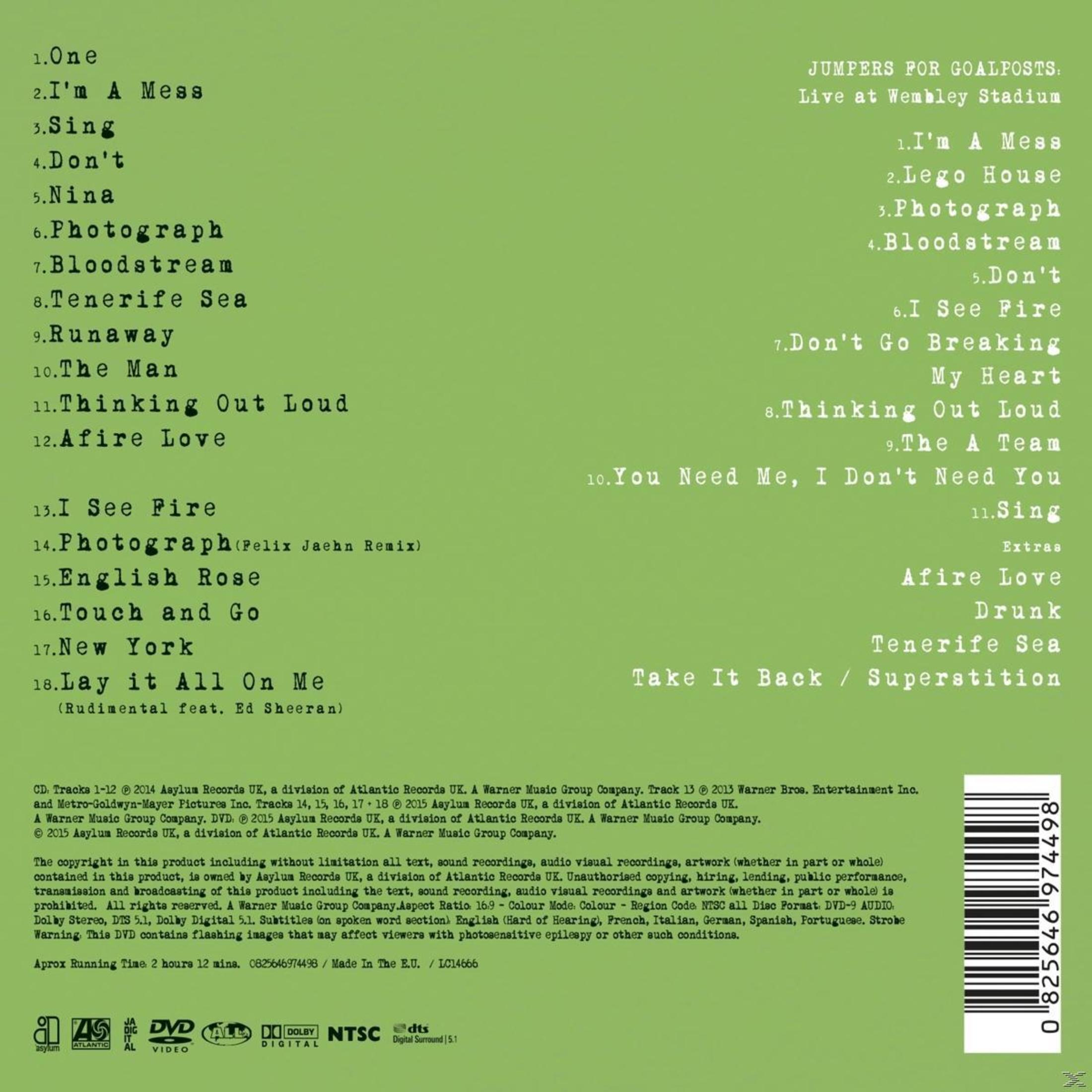 Grüne Musik-CD-Rückseite mit Songlisten in weißer Schreibschrift und einem Barcode.