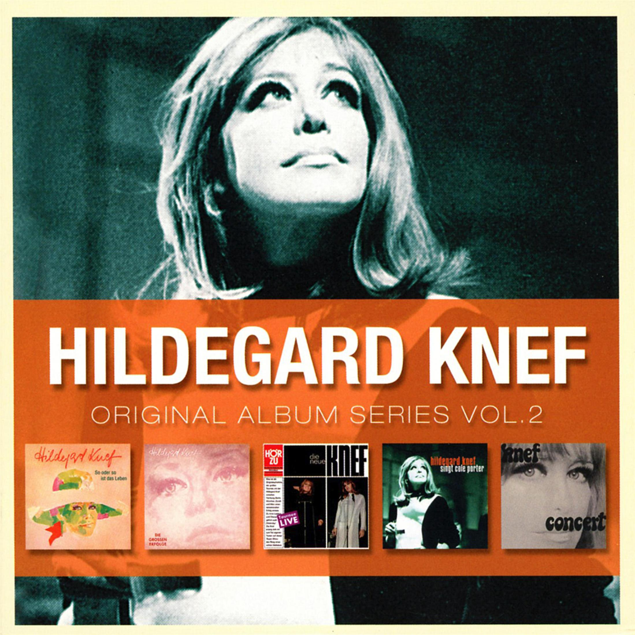 Albumcover zeigt Hildegard Knef in Schwarz-Weiß mit fünf kleineren Plattencovern im unteren Bereich.