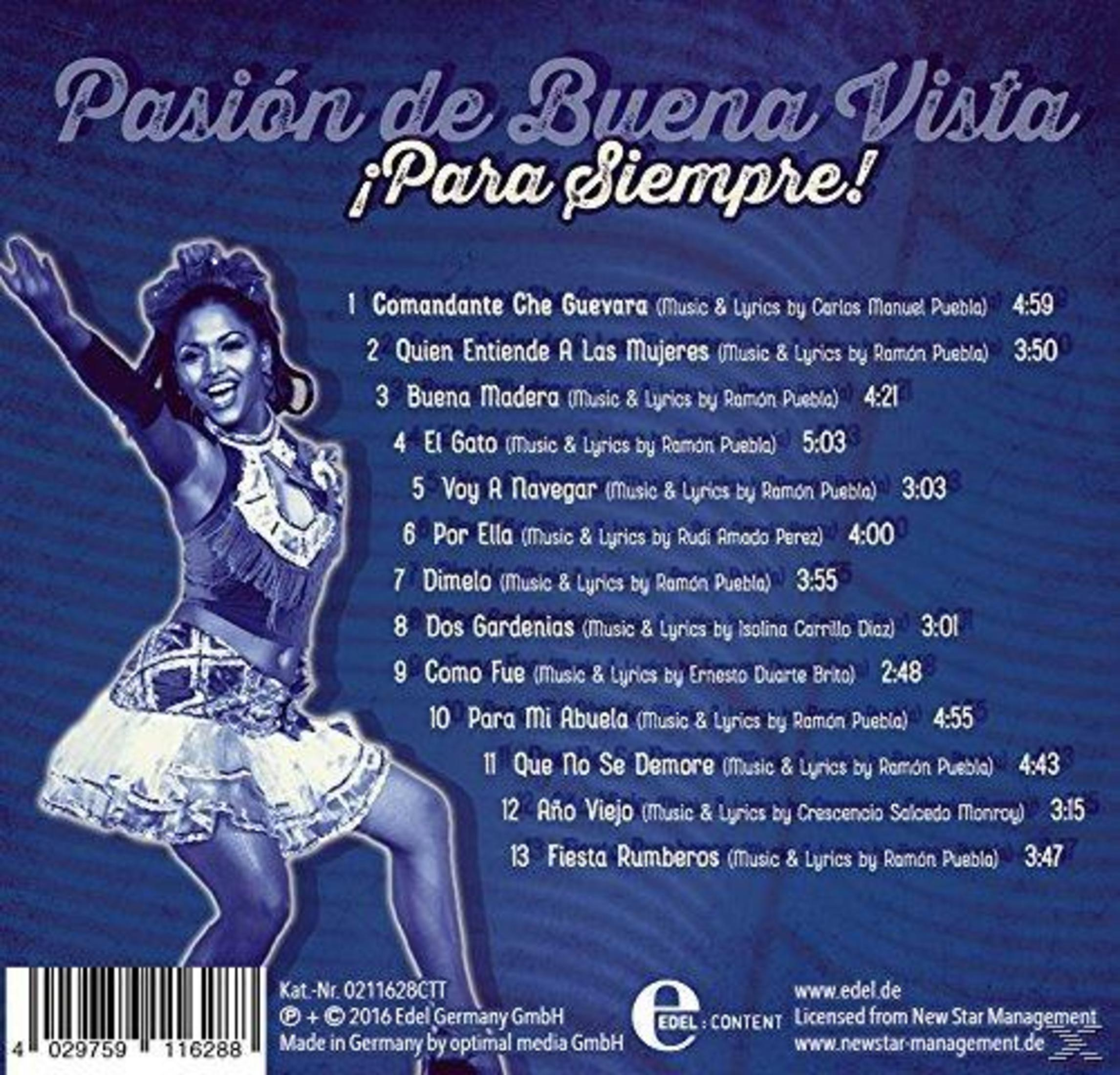 CD-Rückseite mit Musikern, Titelliste, Barcode und blauem Hintergrund.