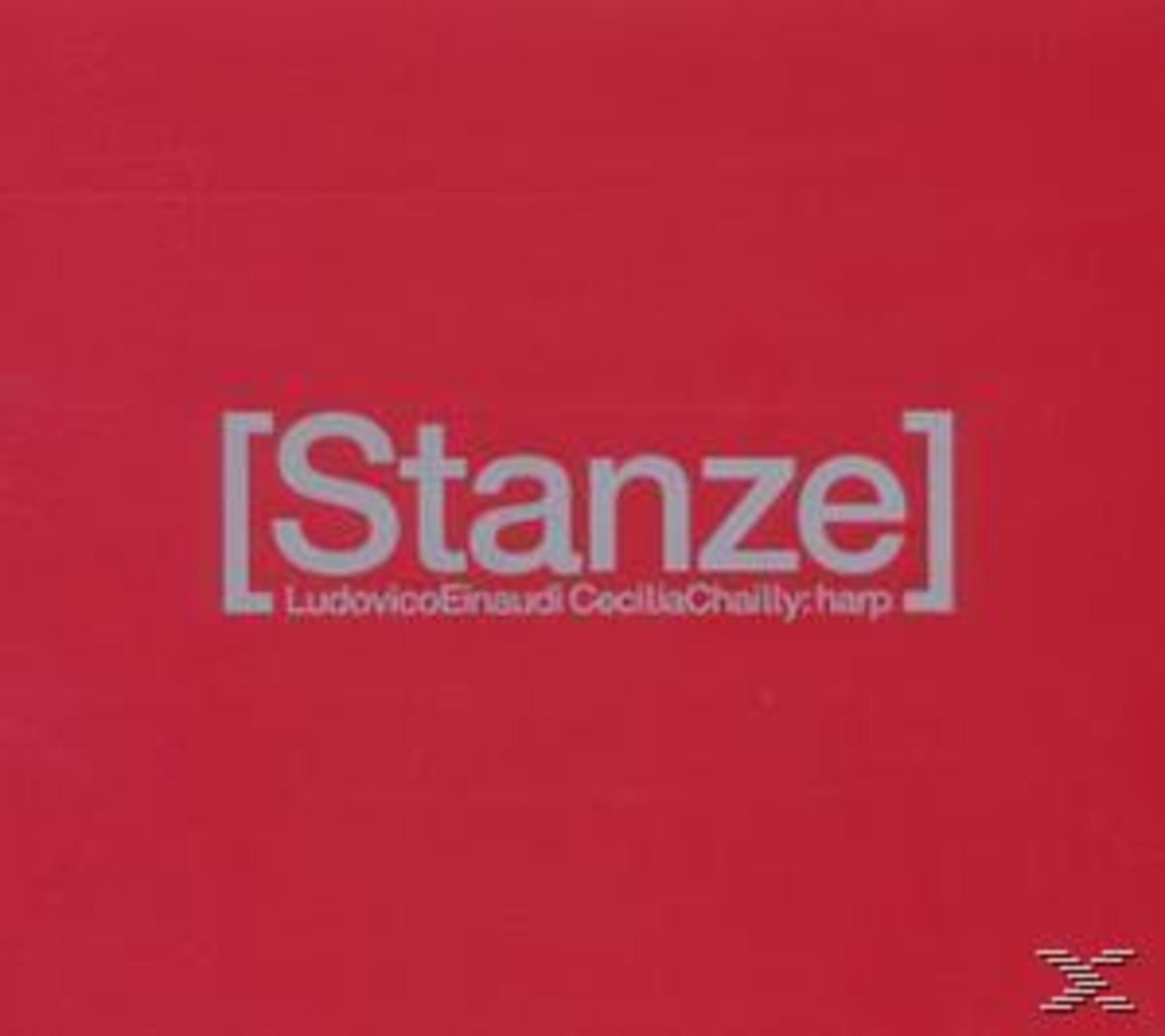 Rotes Cover mit dem grauen Text [Stanze] und Ludovico Einaudi, Cecilia Chailly: harp.
