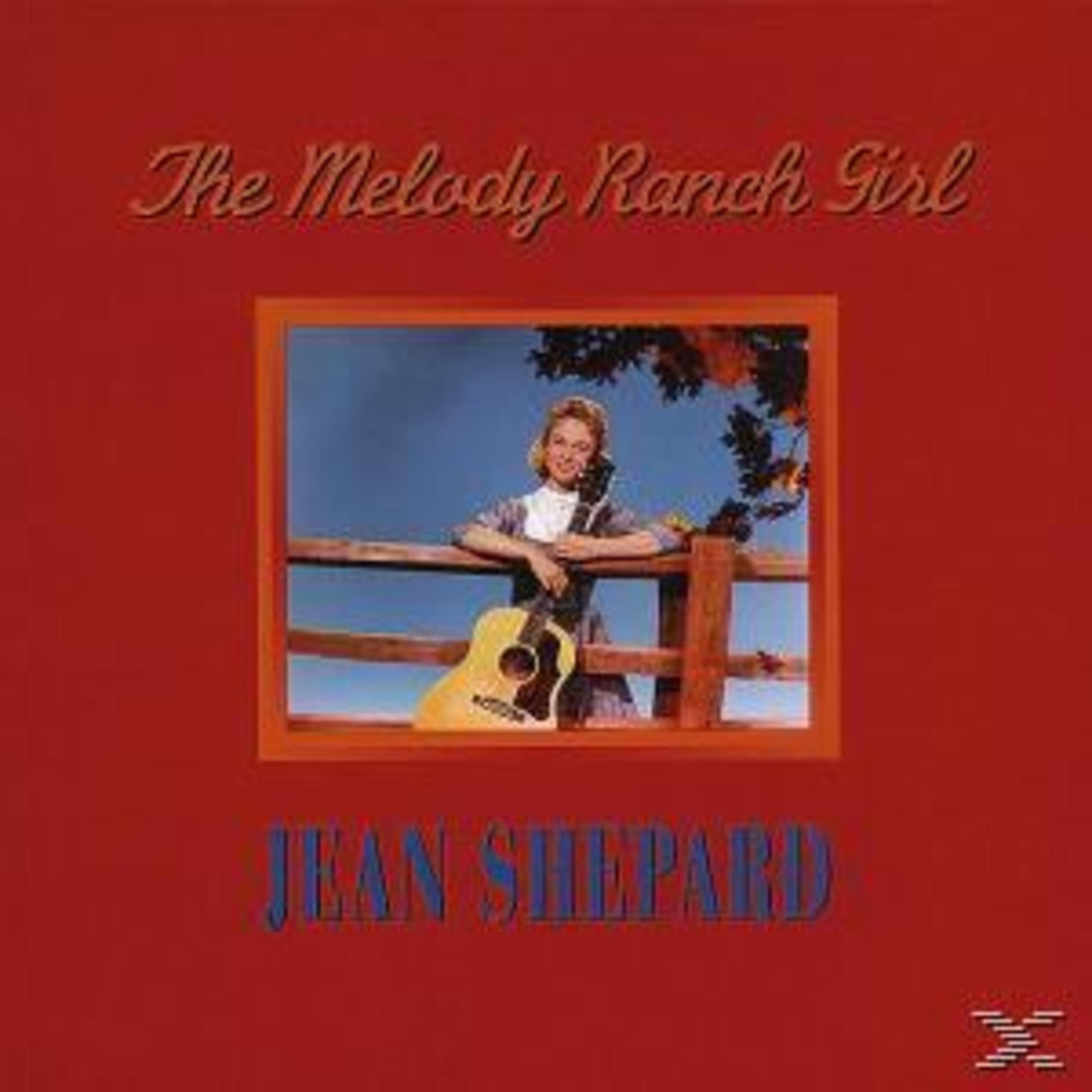 Albumcover mit Jean Shepard, die mit einer Gitarre an einem Holzgeländer posiert.