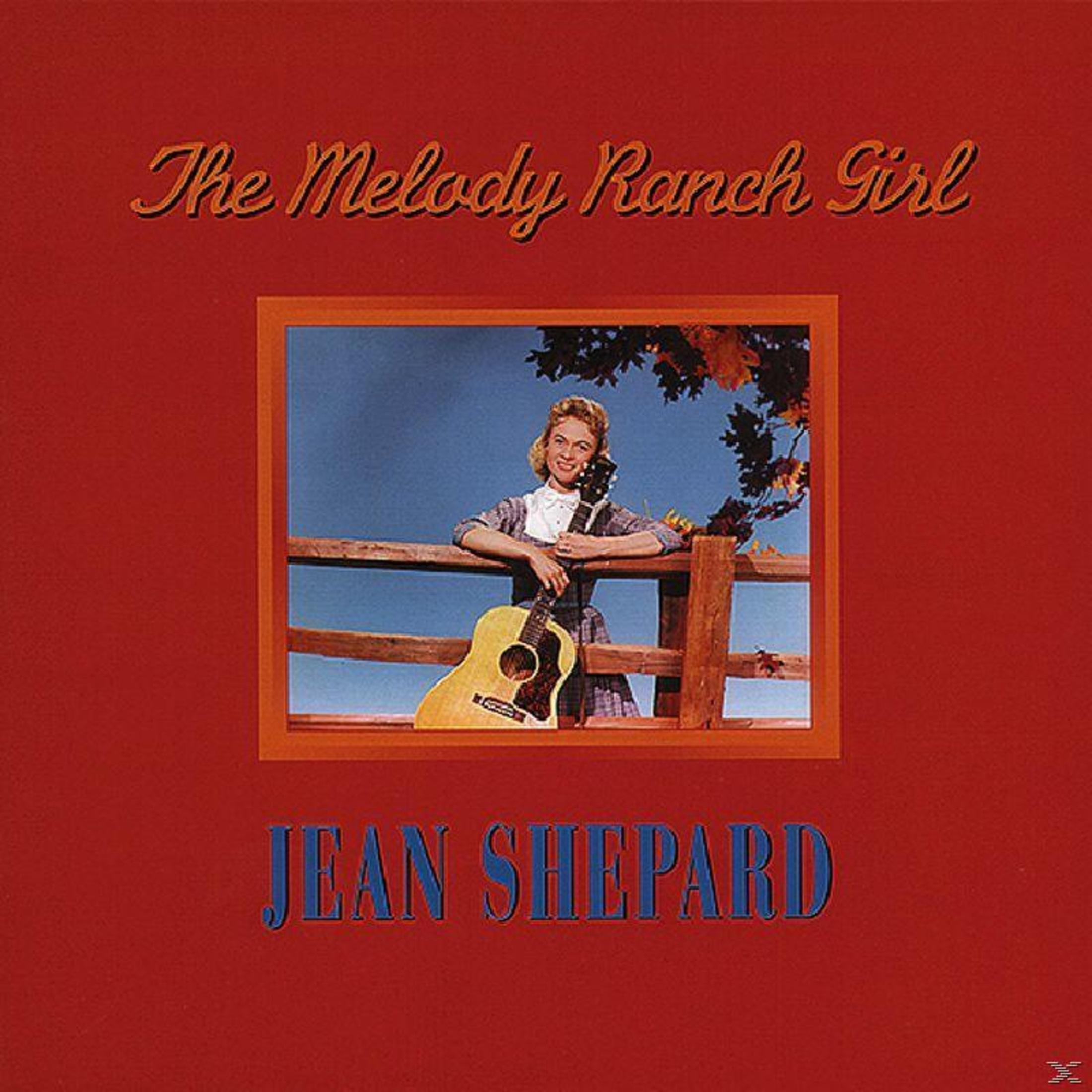 Albumcover von Jean Shepard mit einer Frau und Gitarre an einem Holzzaun.
