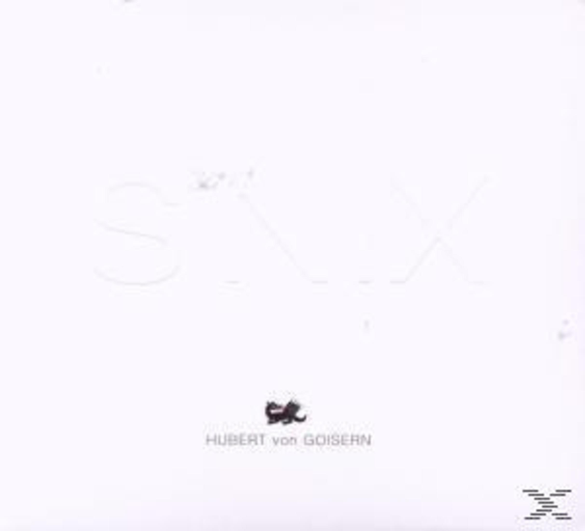 Ein schlichtes weißes Albumcover mit geprägtem Text „S'X“ und einem kleinen schwarzen Tierlogo mit „HUBERT von GOISERN“ darunter.
