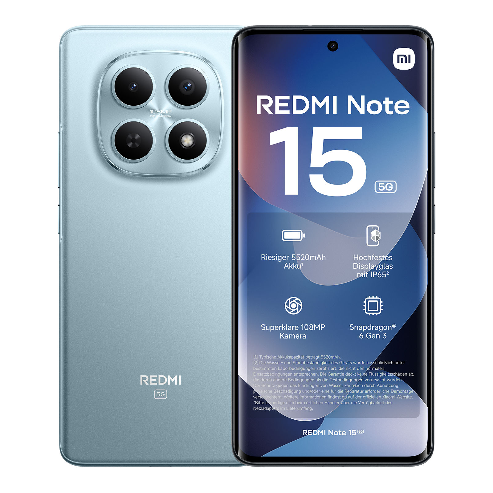 XIAOMI REDMI NOTE 15 5G GLACIER BLUE 6+128GB 128 GB Glacier Blue Dual SIM