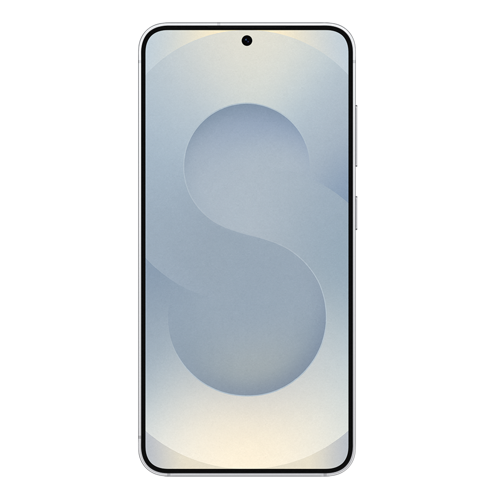Un smartphone avec un fond d'écran design abstrait et lumineux sur l'écran sur fond noir.