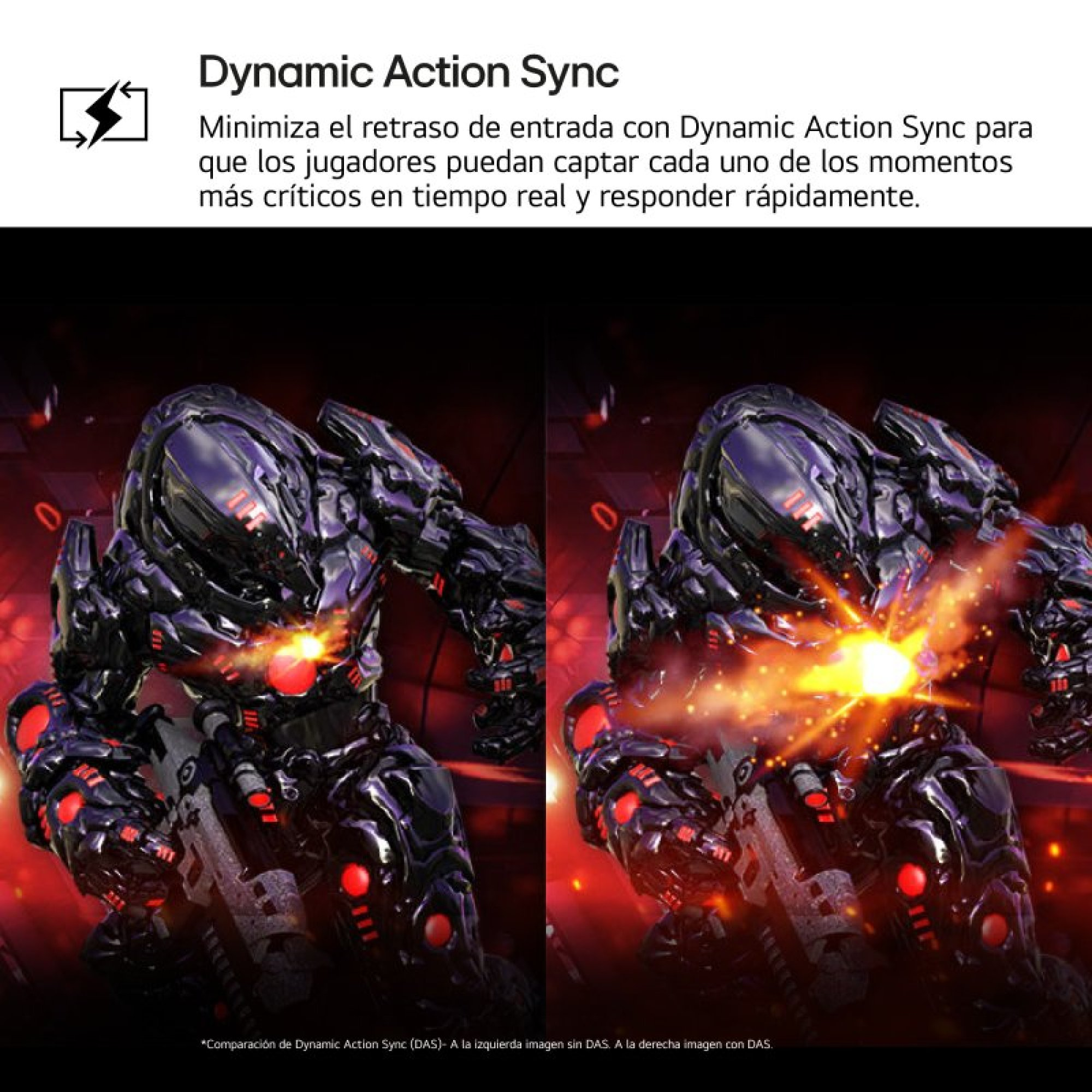 Vergleich mit Dynamic Action Sync: links verzögerte Explosion durch Eingabeverzögerung, rechts sofortige Explosion.