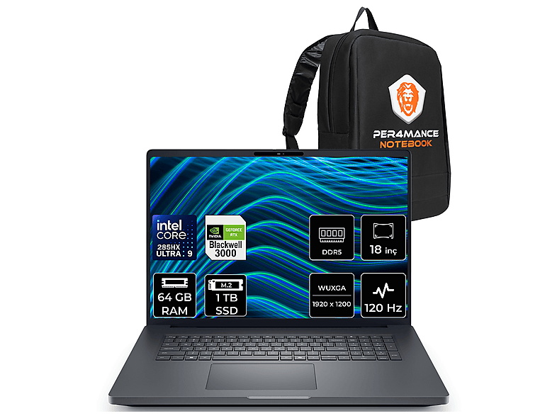 DELL Pro Max 18 Plus RTX Pro 3000 12GB QHD+ MB18250P351 Intel Core