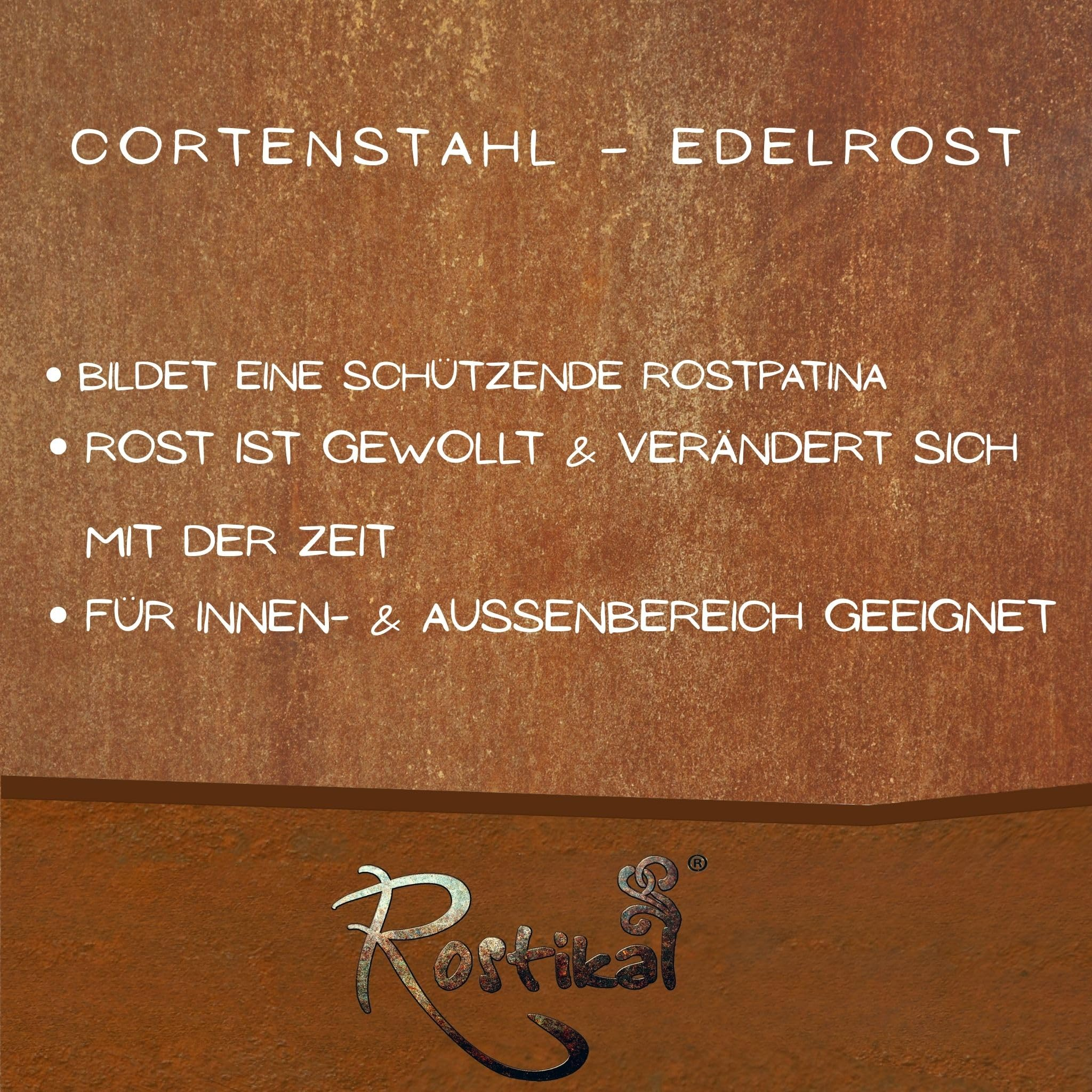 ROSTI Cœur décoratif en acier Corten aspect noble 32 cm Décoration de jardin