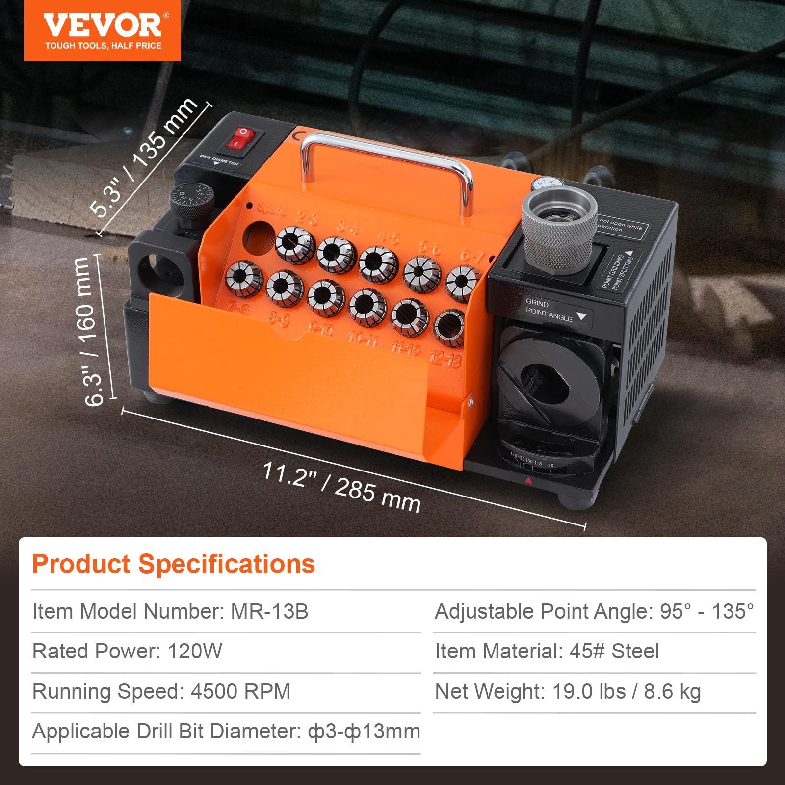 VEVOR MR-13B Bohrerschleifmaschine