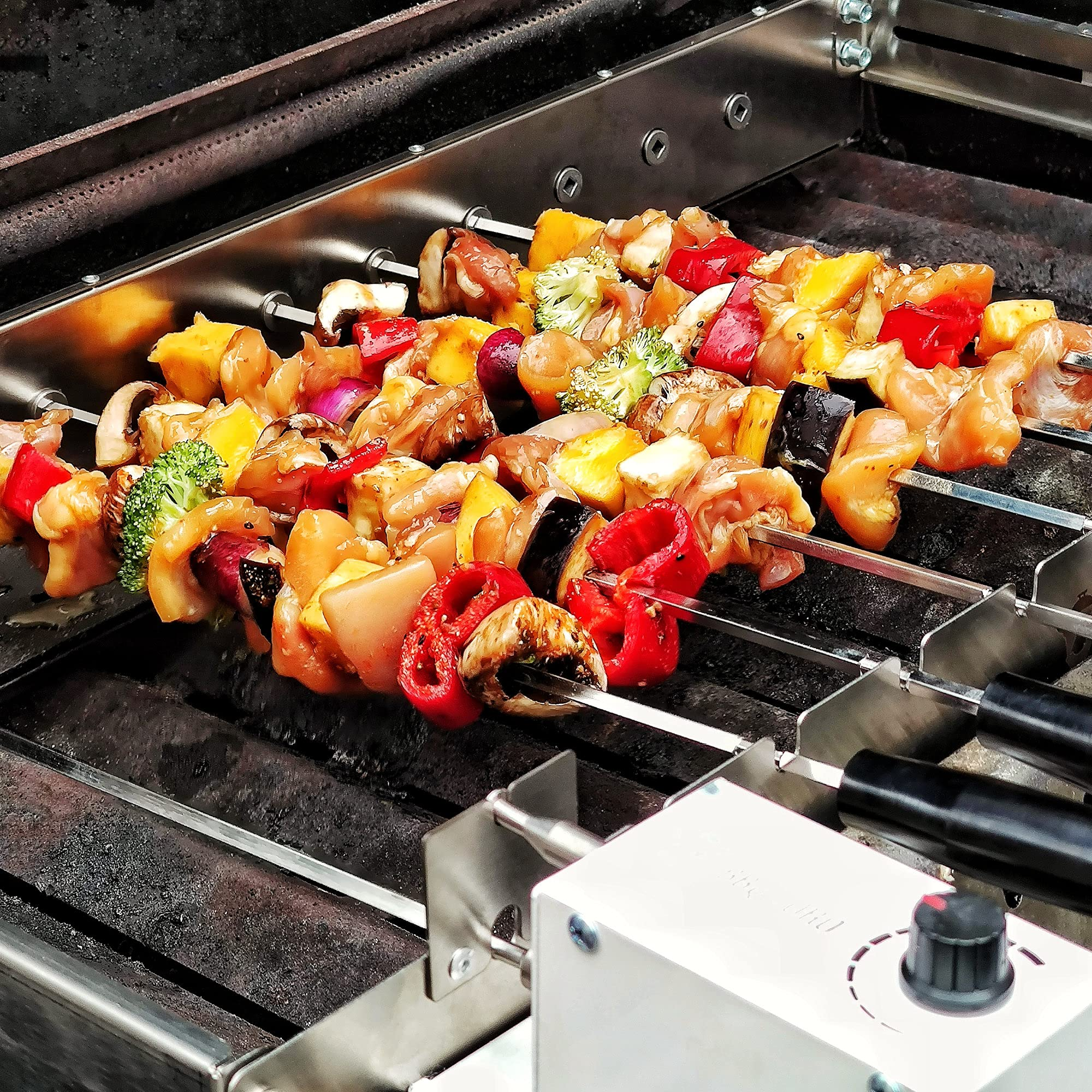 BBQ-TORO Spiessdreher Grillaufsatz, Silber