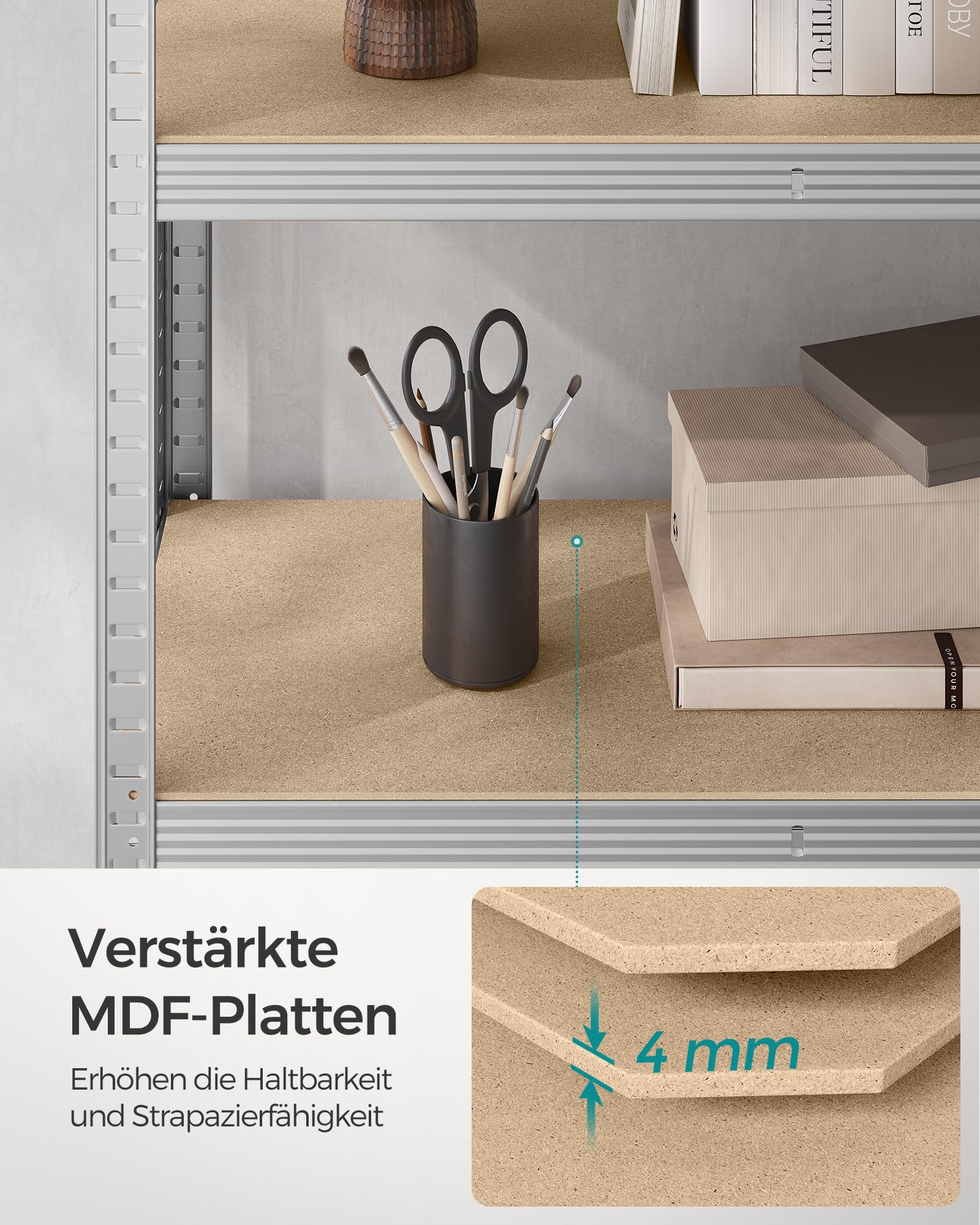 SONGMICS GLR060E01 Schwerlastregal, Silber
