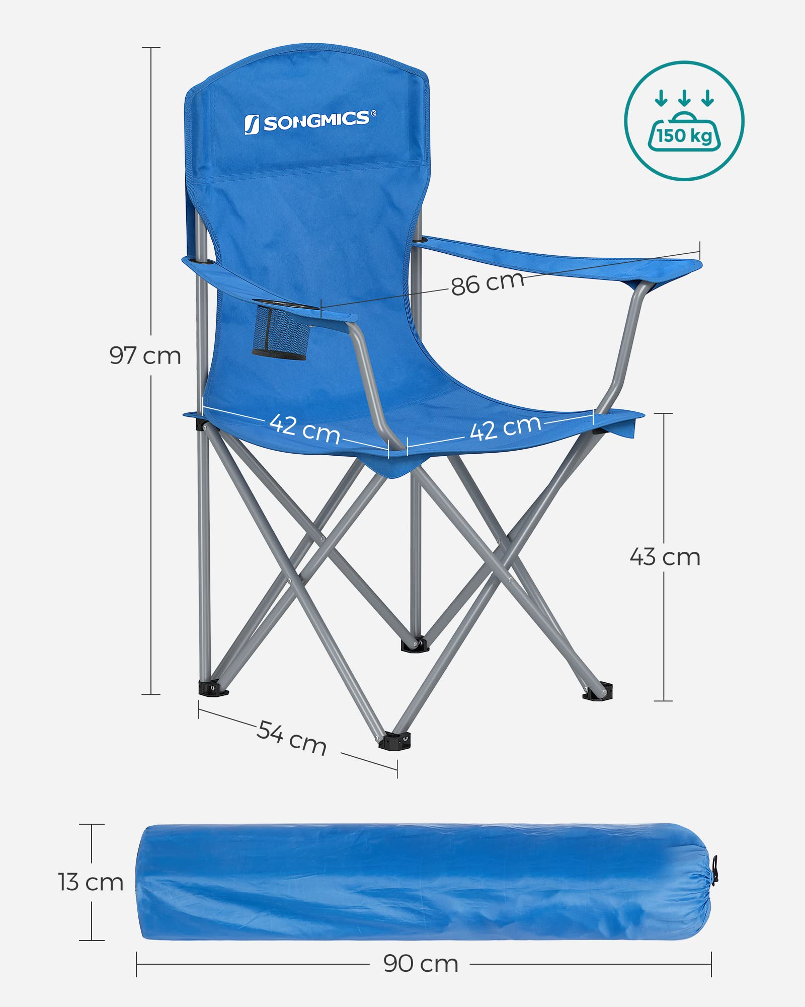 SONGMICS GCB08BU Sedia da campeggio