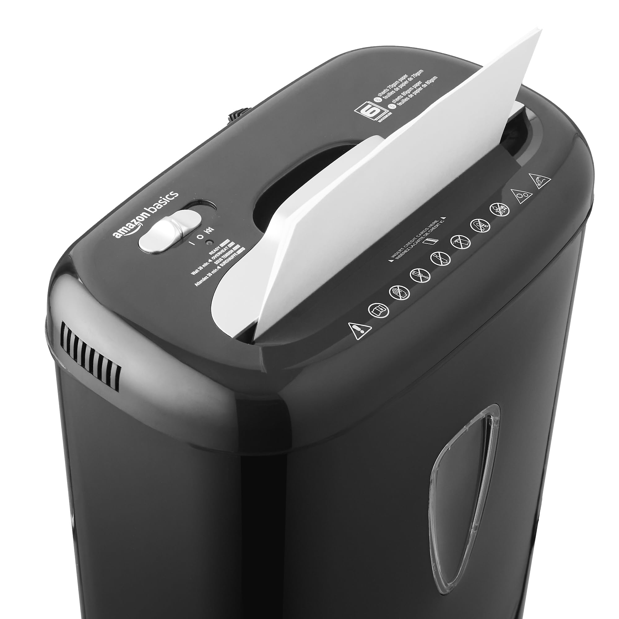 AMAZON BASICS AU610MA Aktenvernichter, Schwarz