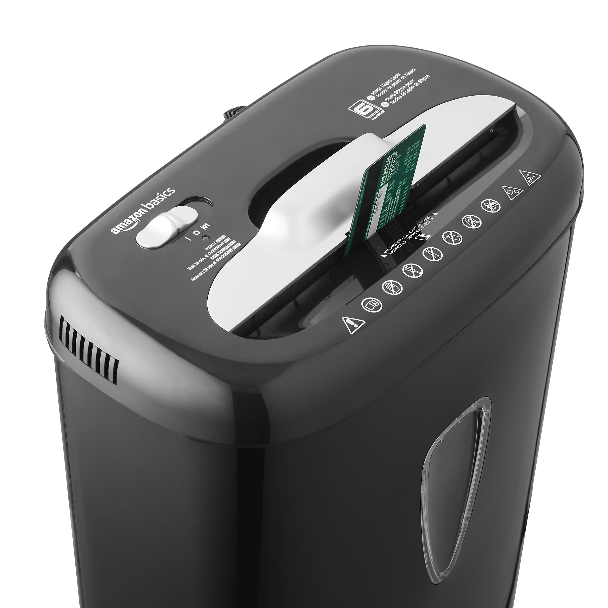 AMAZON BASICS AU610MA Aktenvernichter, Schwarz