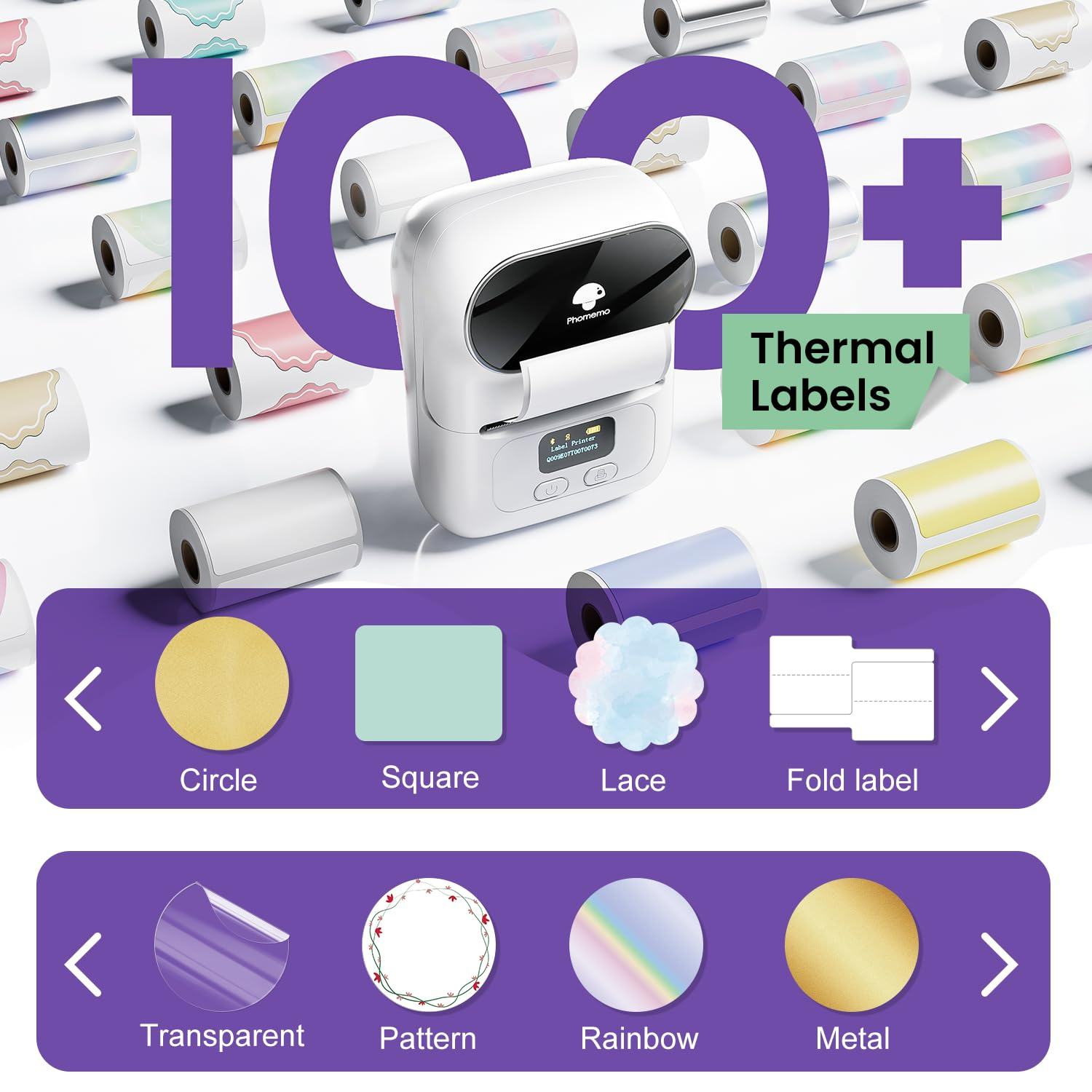 PHOMEMO M110 Imprimeuse d'étiquettes Blanc
