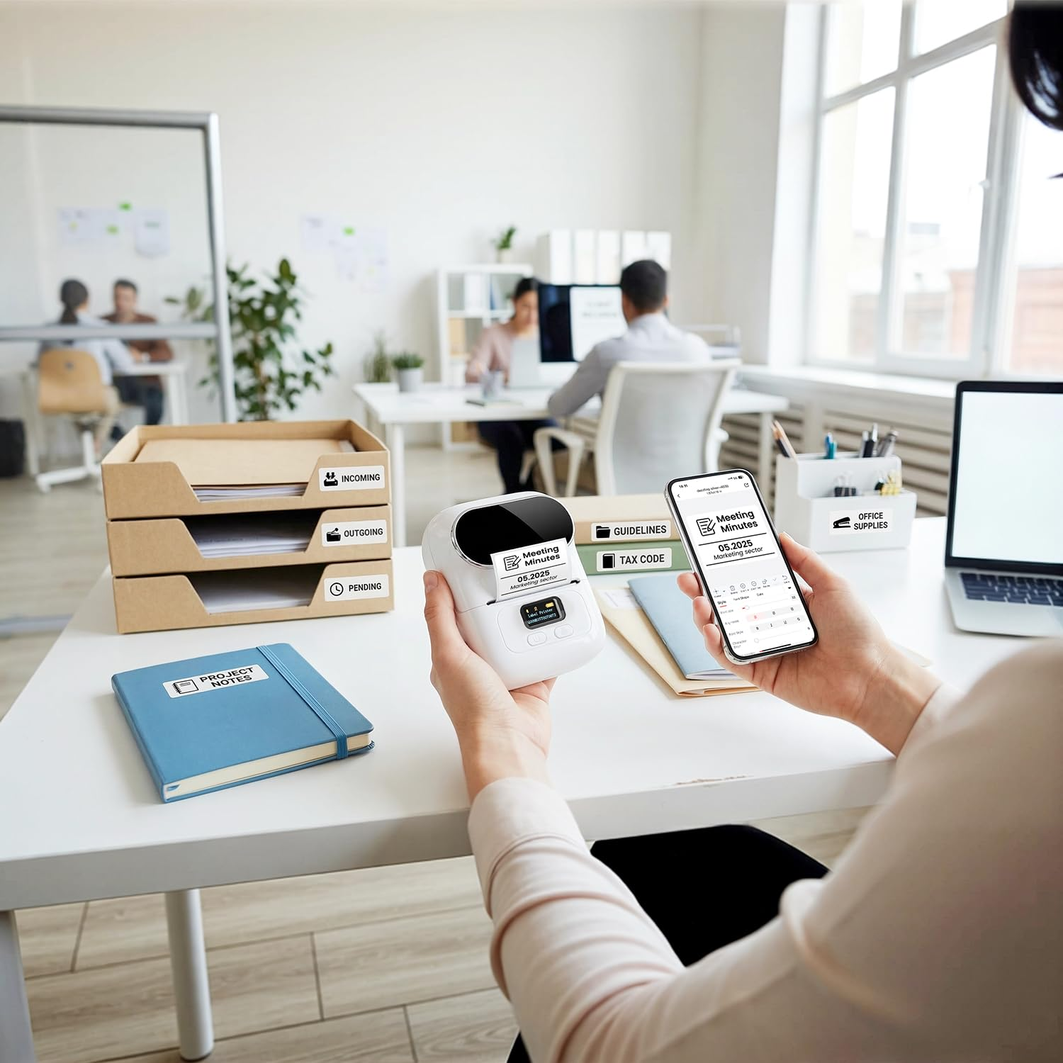 PHOMEMO M110 Imprimeuse d'étiquettes Blanc