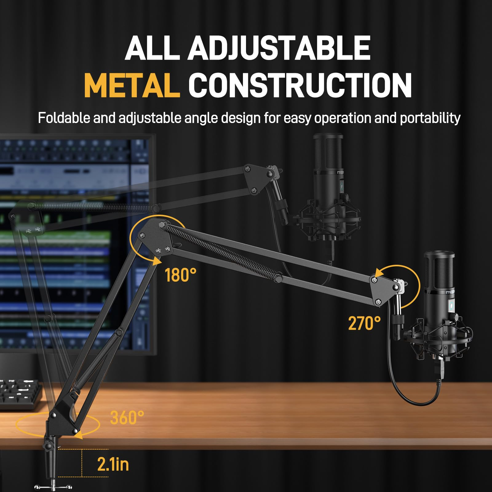 MAONO AU-PM421 Microphone, Noir