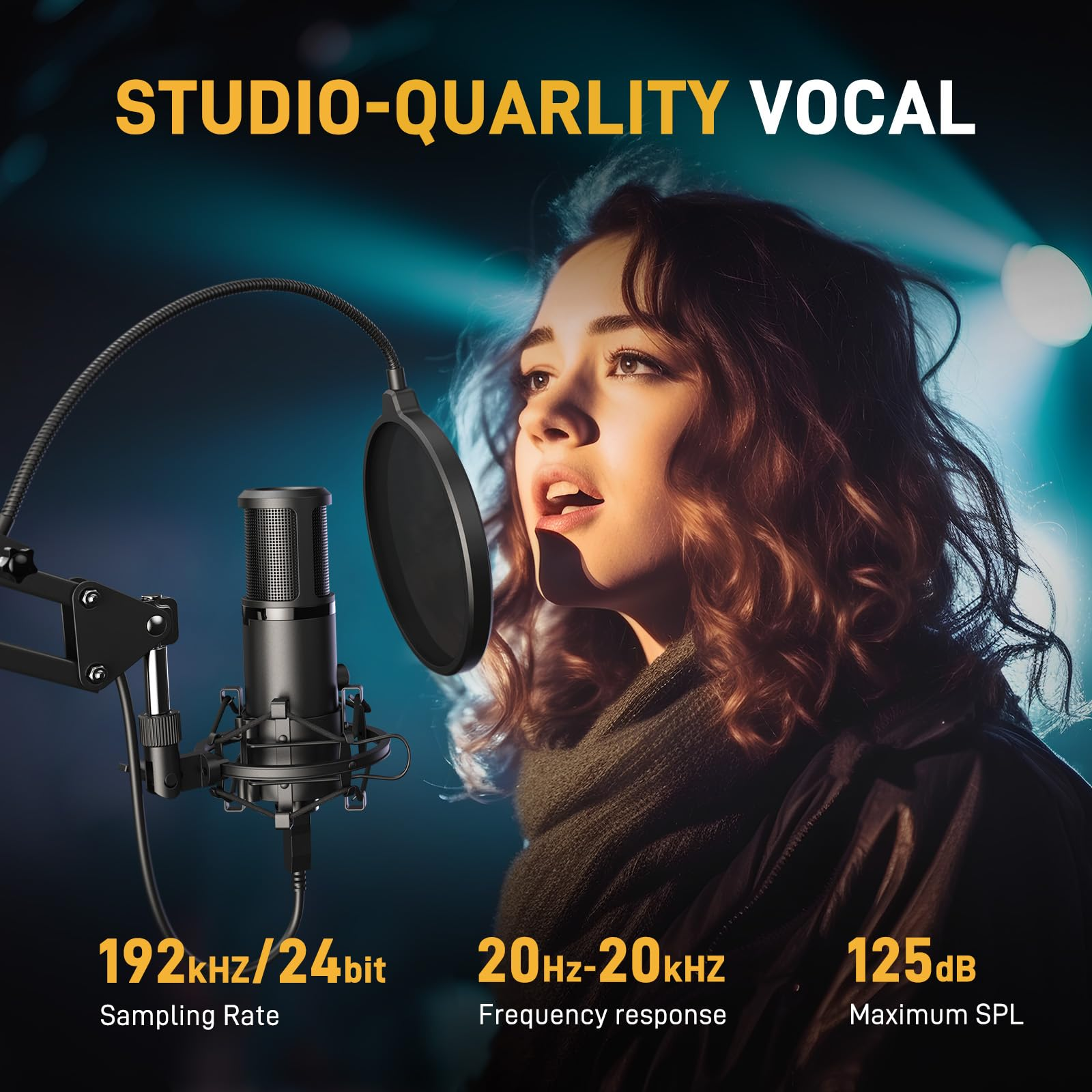 MAONO AU-PM421 Microphone, Noir
