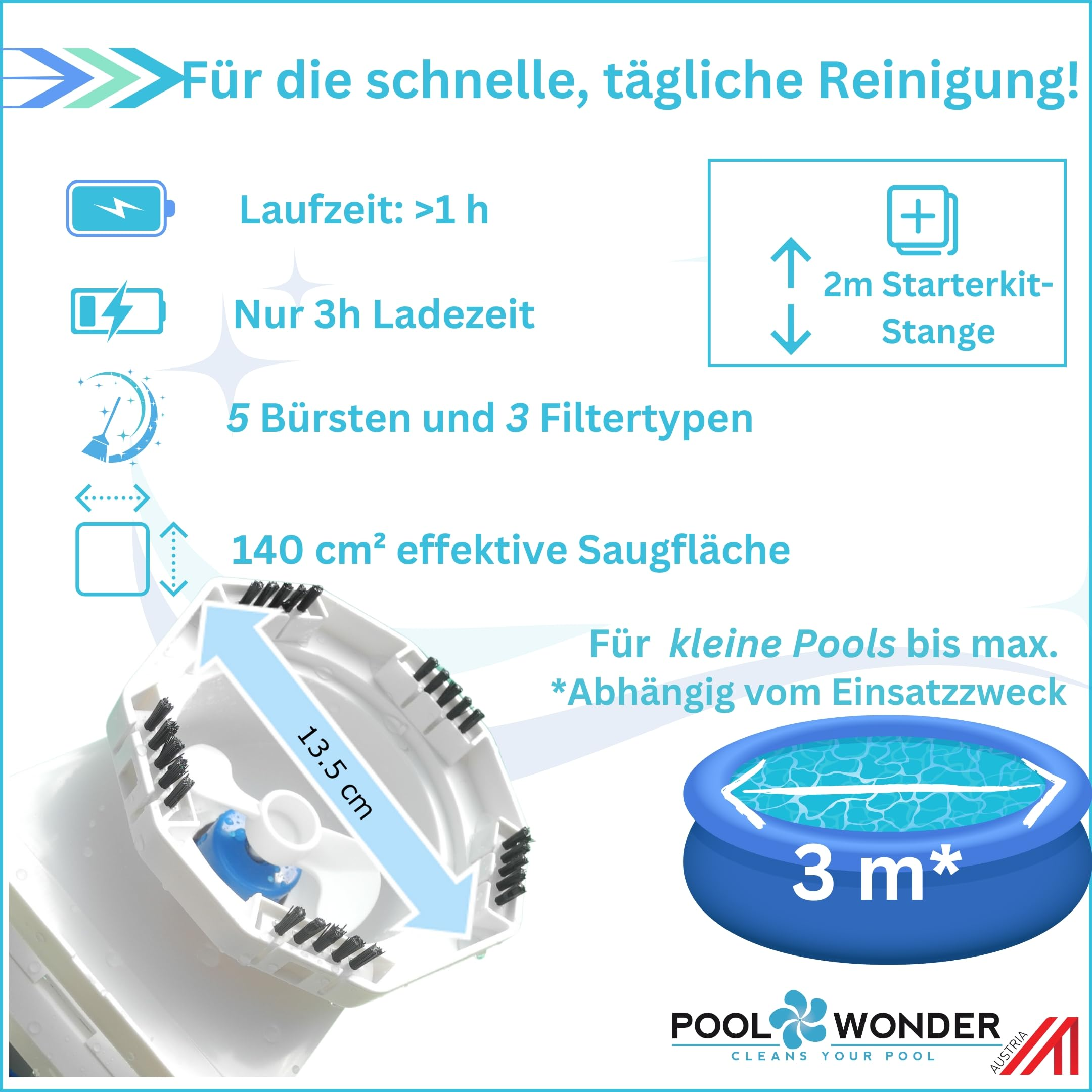 WONDER V2 Poolsauger