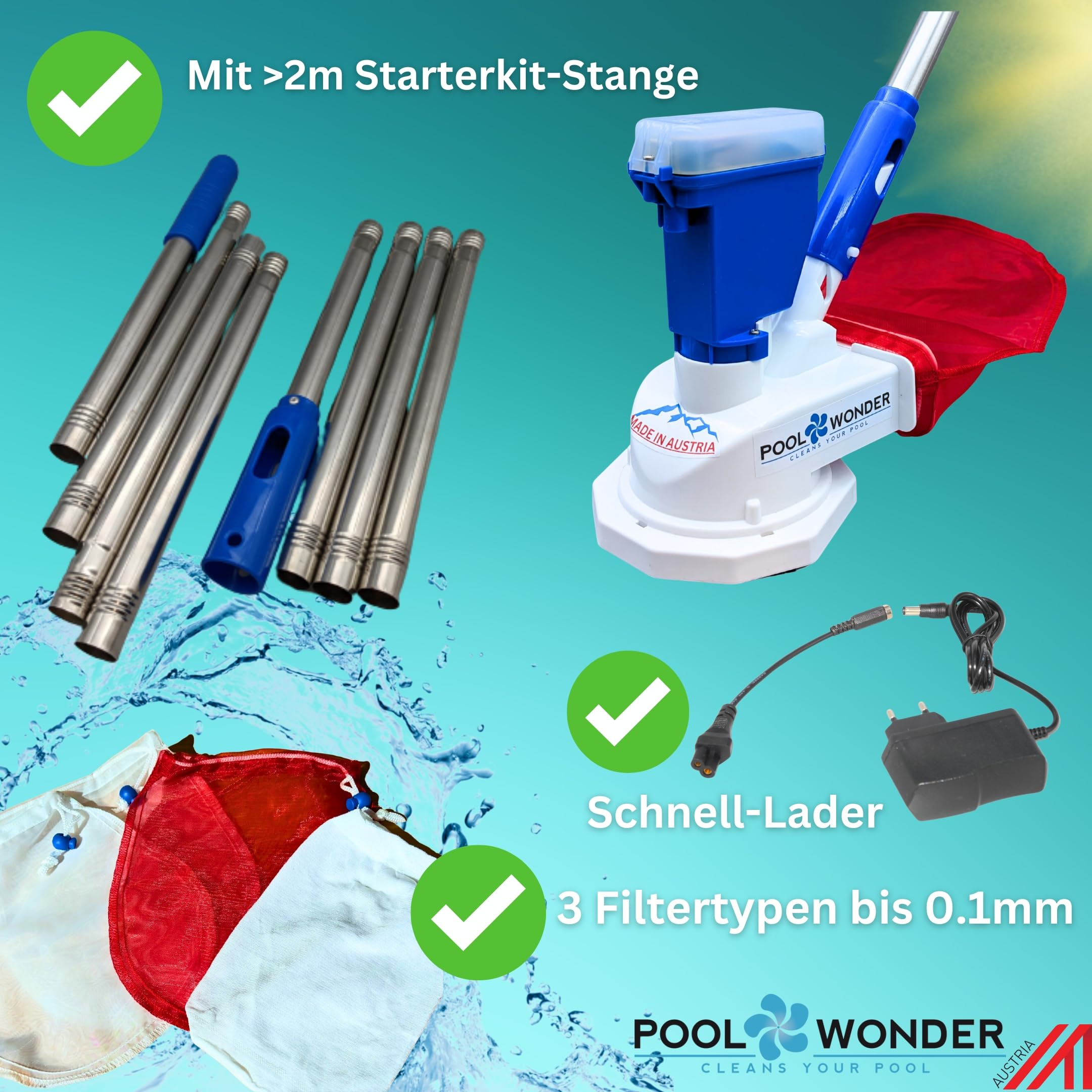 WONDER V2 Poolsauger