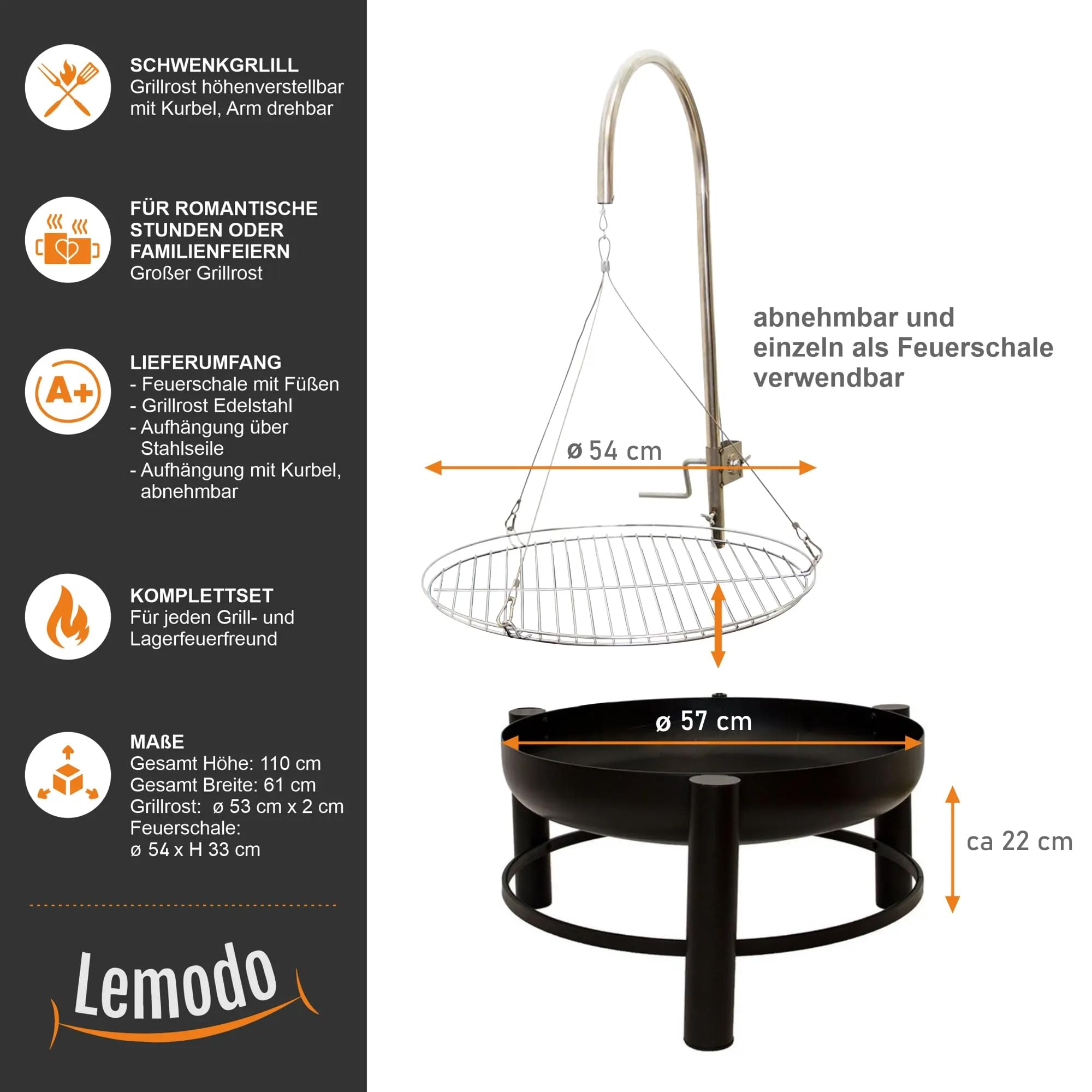 NATIVE Lemodo Grill, Noir / Argenté 