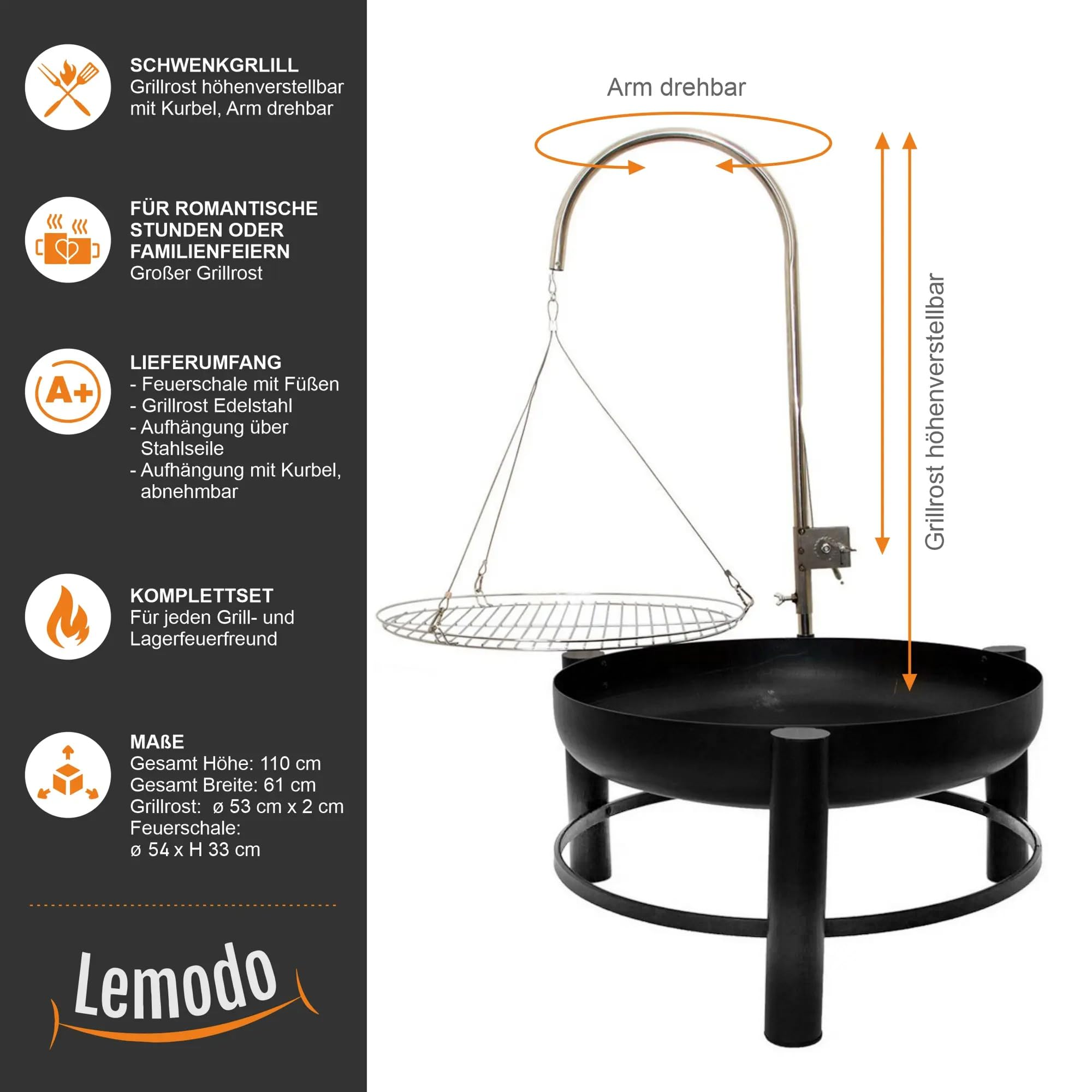 NATIVE Lemodo Grill, Noir / Argenté 
