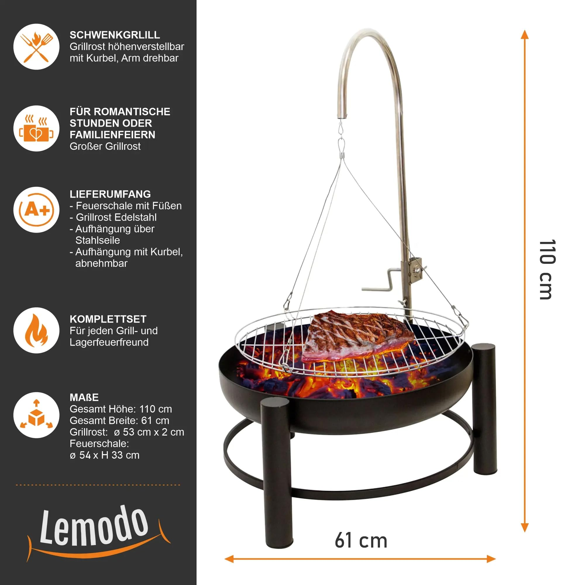 NATIVE Lemodo Grill, Noir / Argenté 