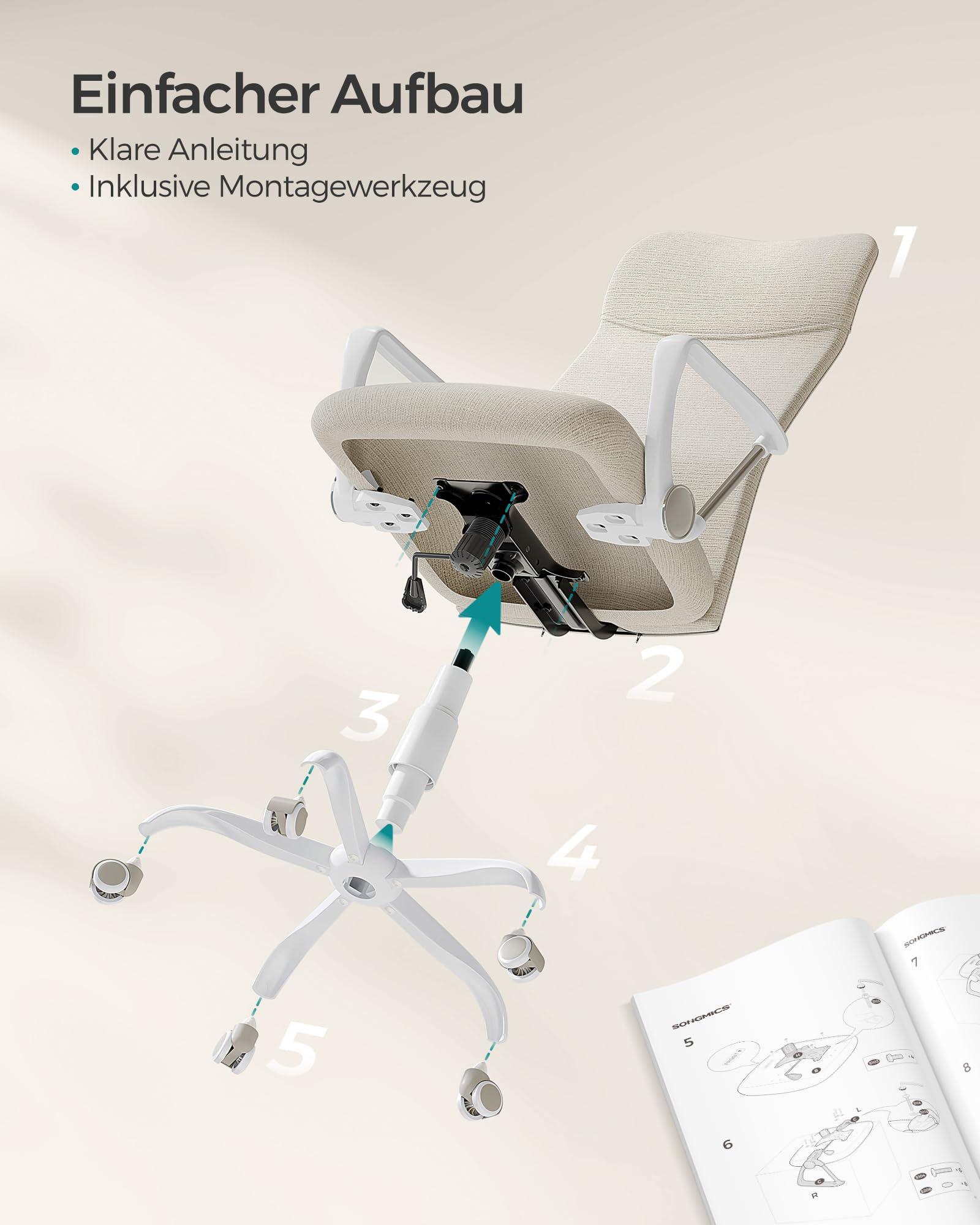SONGMICS OBN034K01 Chaise de bureau
