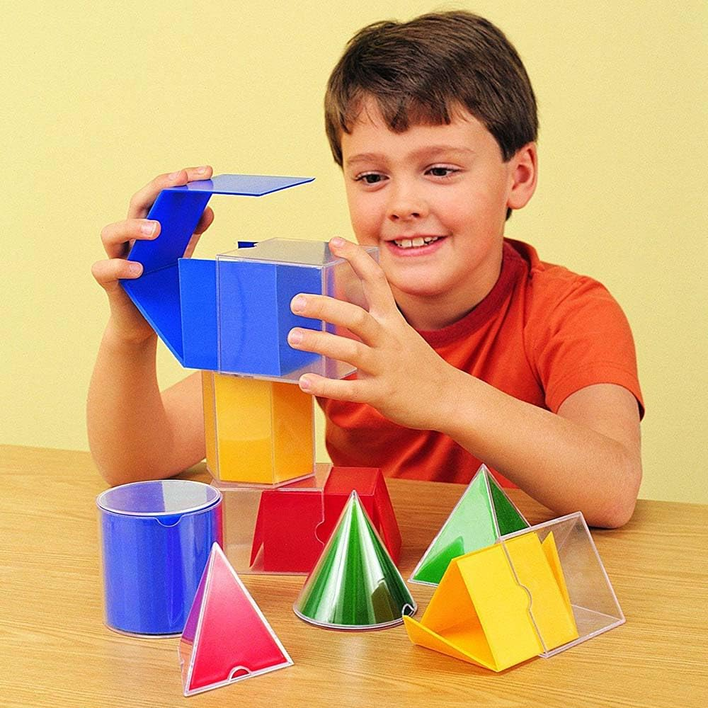 LEARNING RESOURCES Forme geometriche pieghevoli, set da 16 pezzi Gioco educativo, Multicolore