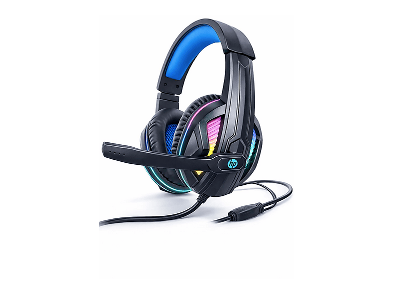 HP DHE-8010UM Işıklı Mikrofonlu Kablolu Gaming Kulaklık Siyah