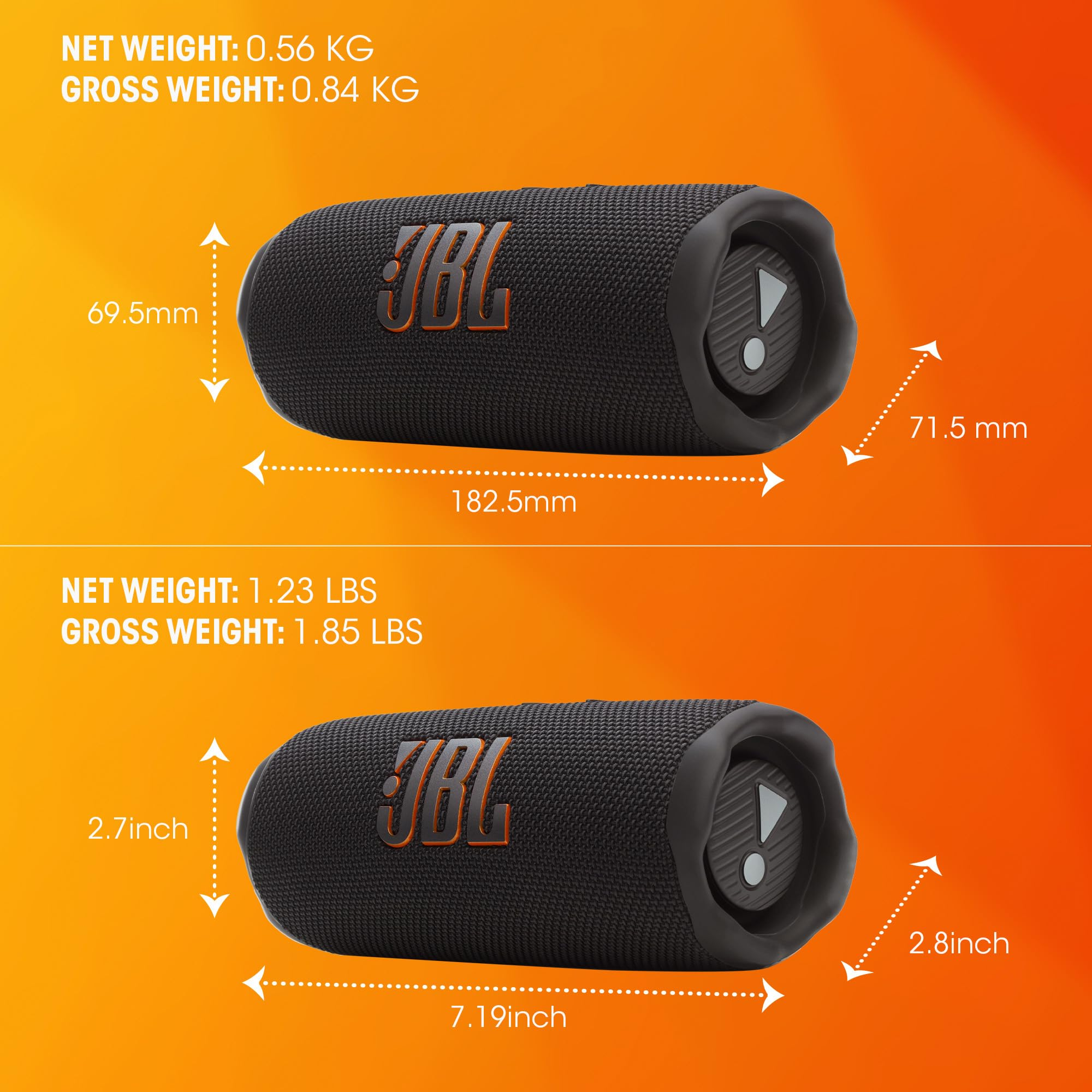 JBL Flip 7 Enceinte, Rouge
