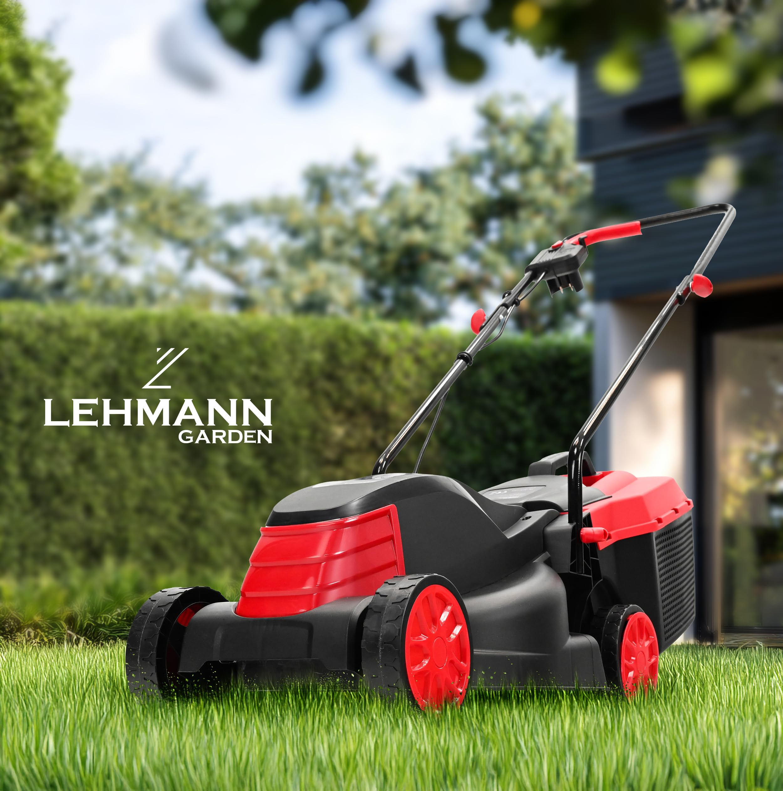 LEHMANN LGALM-1232B, Tondeuse à gazon (Schnittlargee: 32 cm, avec 25 l volume du panier collecteur)
