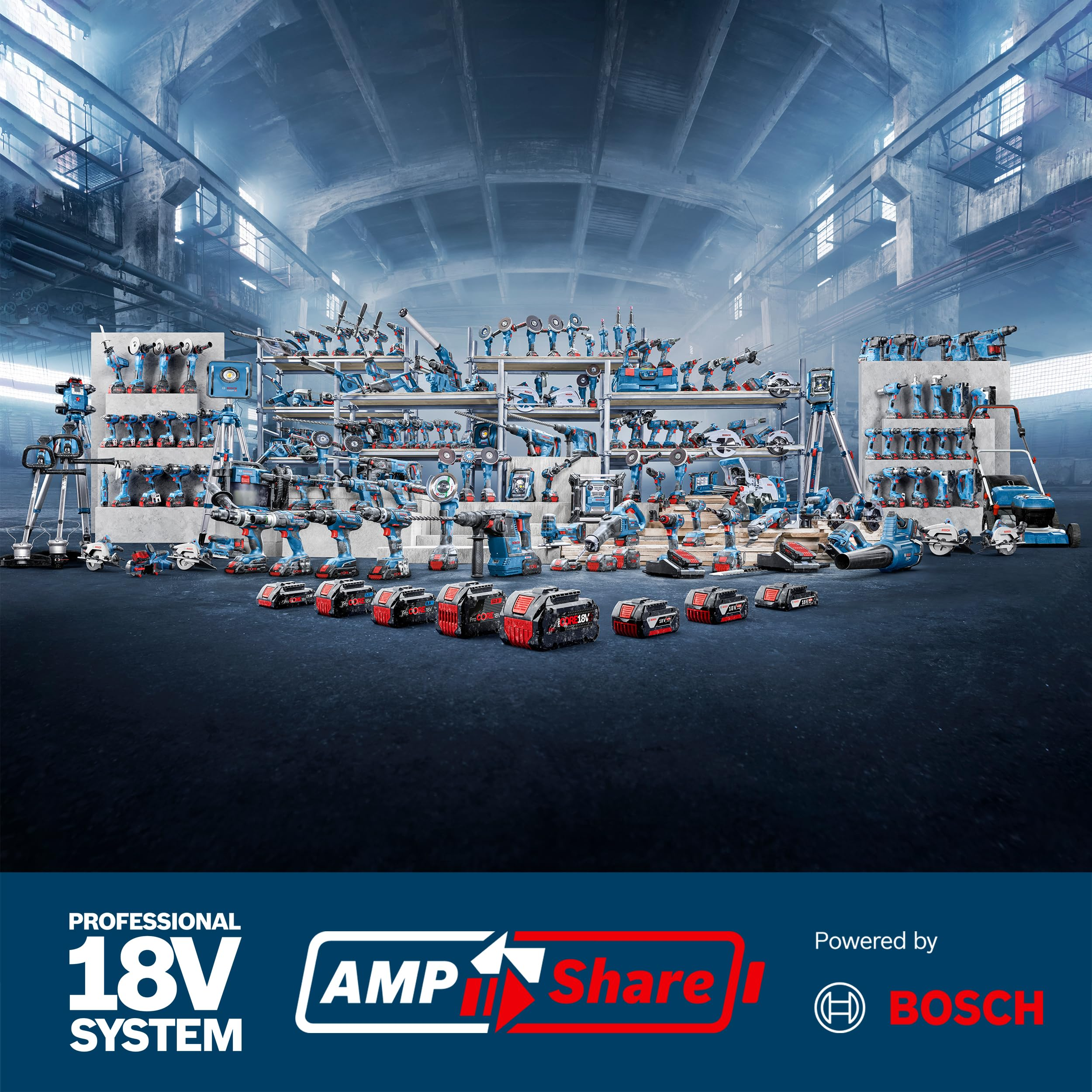 BOSCH GSB 18V-45 + GBH 18V-22 + GWS 18V-8 Werkzeugset, Blau