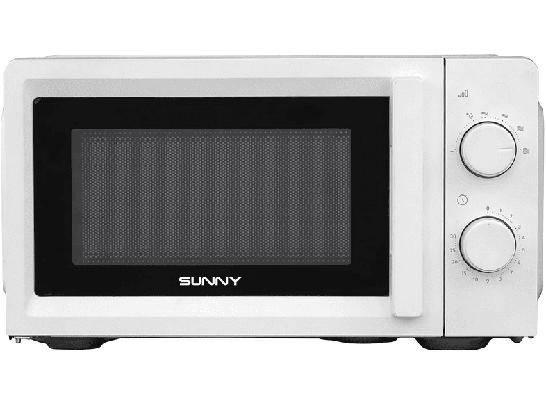 SUNNY SN5MDFRN08 700 W Cam Döner Tablalı Buz Çözme Zaman Ayarlı 20 l Mikrodalga Fırın Beyaz